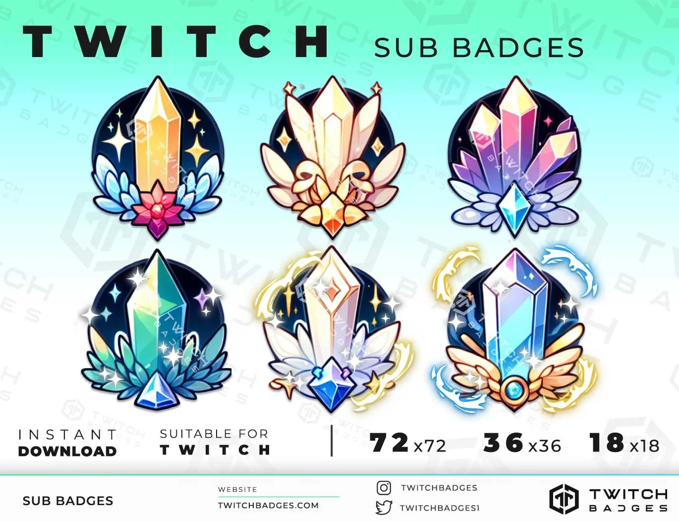 Twitch Sub Badges Crystals_20