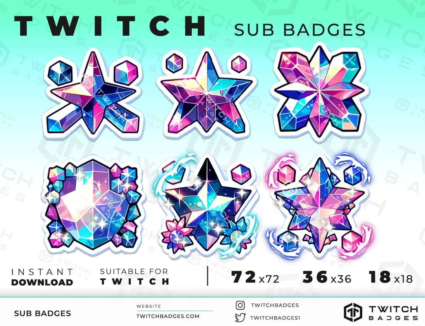 Twitch Sub Badges Crystals_22