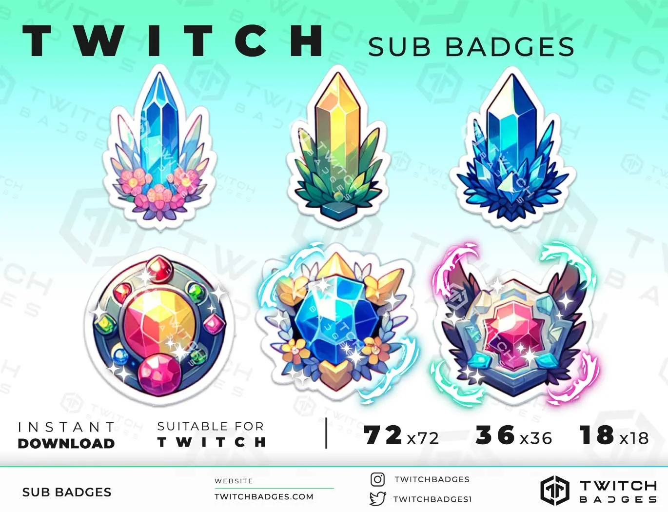 Twitch Sub Badges Crystals_23