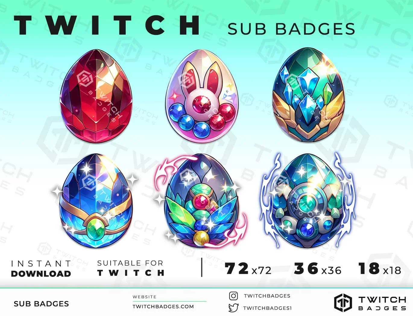 Twitch Sub Badges Eggs_2
