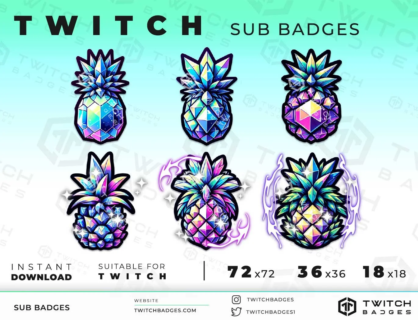Twitch Sub Badges Pineapple_2