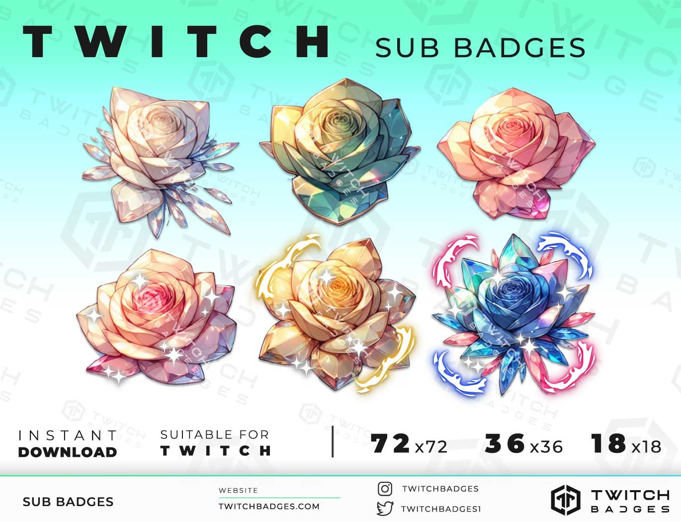Twitch Sub Badges Rose_5
