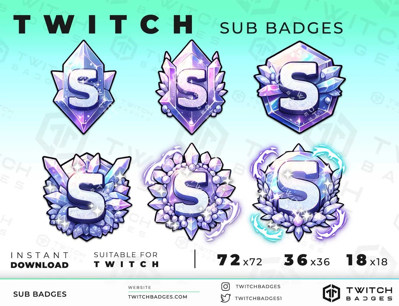 Twitch Sub Badges S Letter