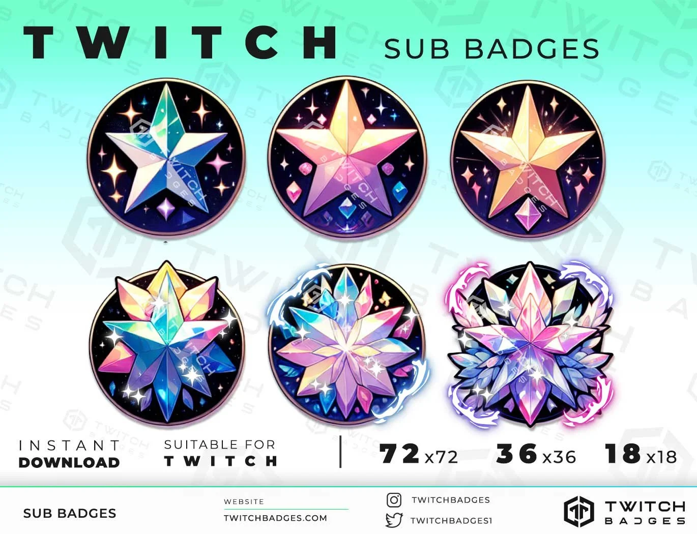 Twitch Sub Badges Star