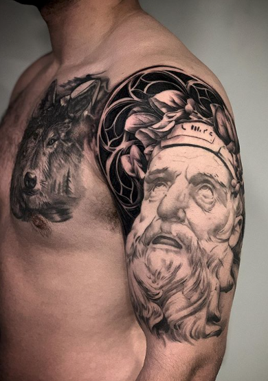 Pin by El conde on Dioses | Zeus tattoo, Poseidon tattoo, Greek mythology  tattoos