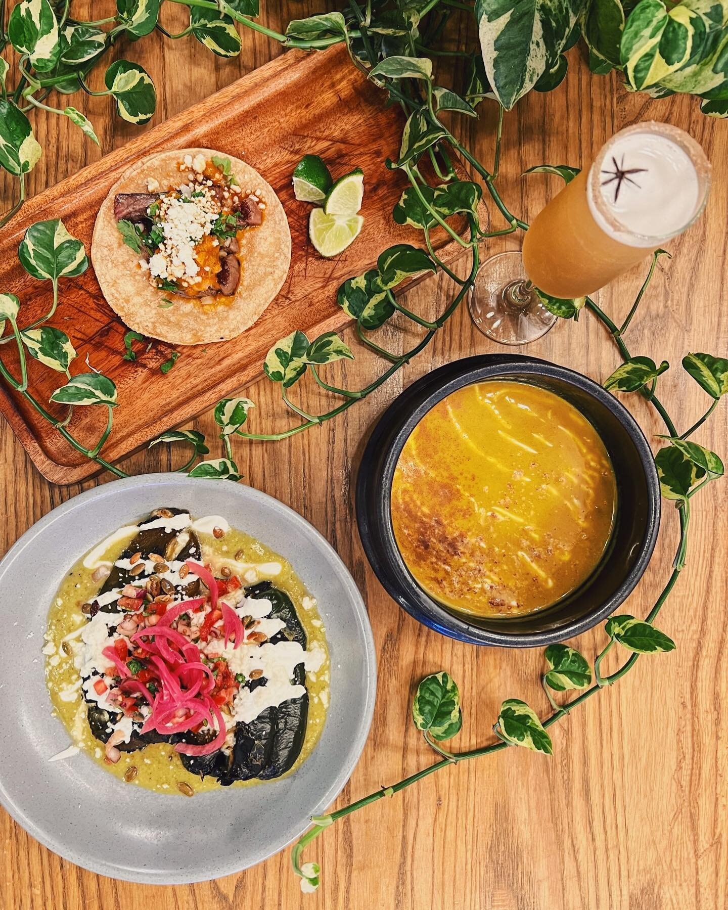 We say shop AND sip your way through Small biz S A T U R D A Y 🛍 🍹🥂

Weekend specials in full swing::
Carne asada taco, Chile rellenos, sopa de calabaza, sidra-mosas + guava Margs 🤌🏽

See you soon, and visit some of our neighbors while you&rsquo