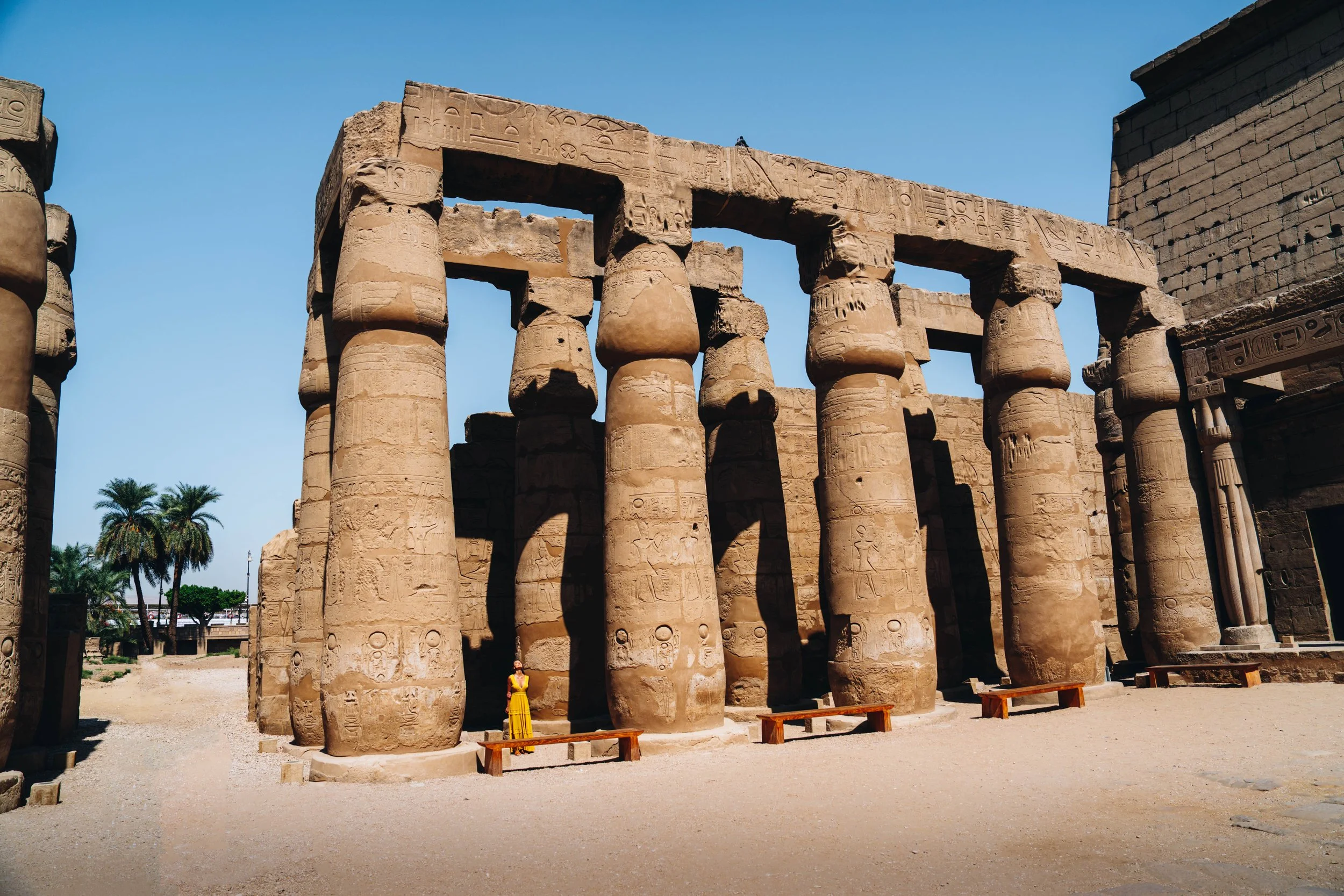 Images professionnelles d’artefacts et statues pharaoniques