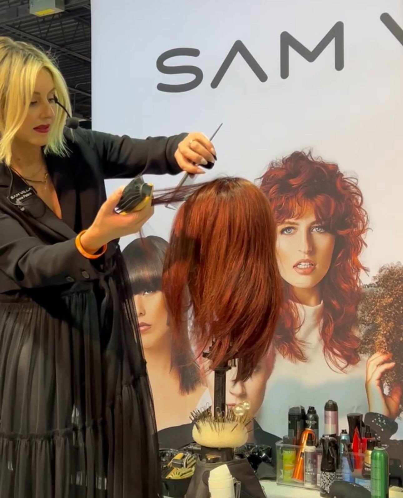 🌟 CHICAGO RECAP 🌟⁠
⁠
Our very own Salon Owner, Anna Peters, captivated the audience at the Hair Show in Chicago, representing Sam Villa Hair this past weekend! 💇&zwj;♀️✨⁠
⁠
Anna showcased her expertise in multiple hairstyles, shared invaluable tip