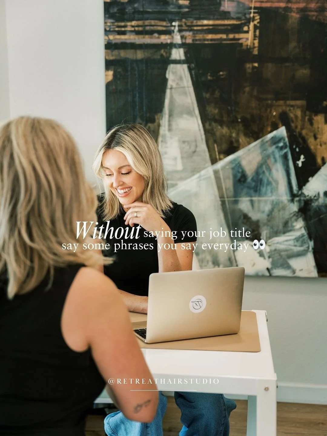 These phrases are basically built into our DNA at this point. Between salon days, styling clients, and teaching hair education, they roll off the tounge a little too easily after this many years in the best business. 🤍&nbsp;Our handle may instantly 