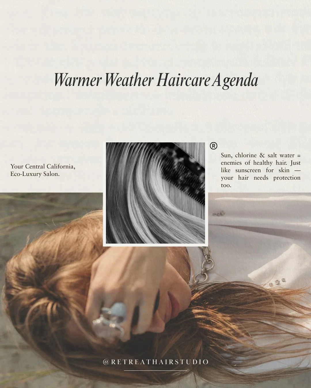 Loving the sun in warmer months? Us too!
 But your hair definitely has its own opinions once UV, heat, chlorine, and hard water start doing their thing.

To keep your hair beautiful and healthy, and your color lasting all season long, we recommend fo