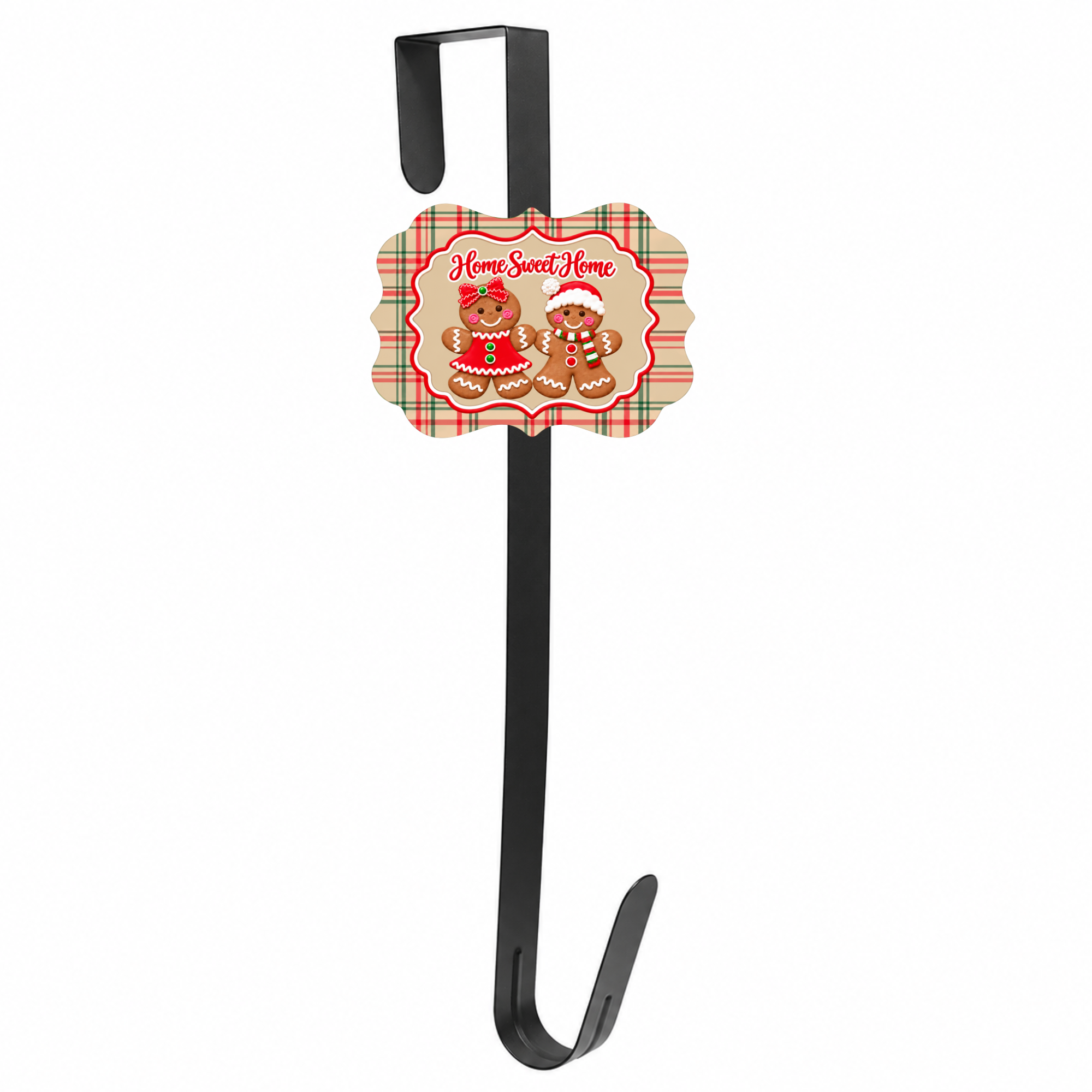 Metal Over-the-Door Holiday Door Hanger - Christmas Gingerbread
