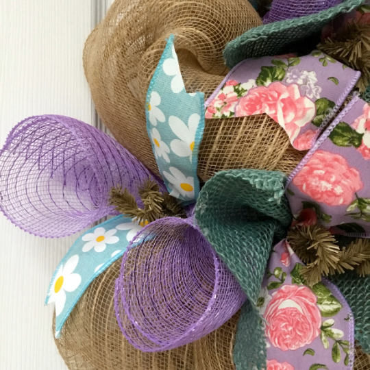 Pastel Birdhouse Spring Welcome Wreath Handmade Deco Mesh — What a Mesh By  Diana