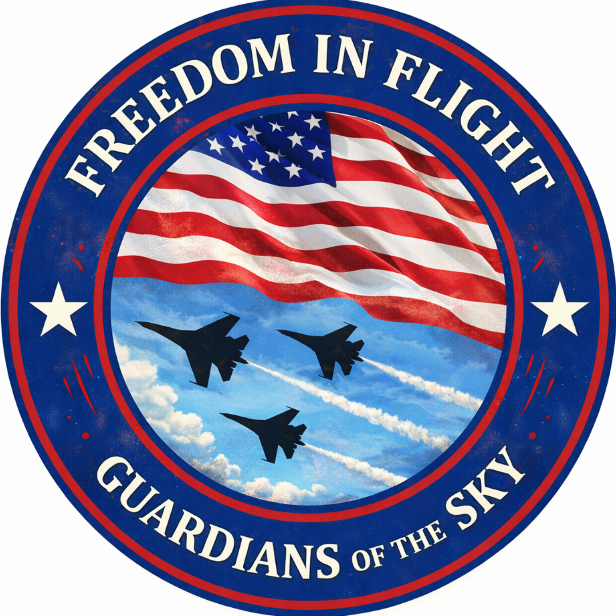 Freedom in Flight Guardians of the Sky Military Appreciation Sign, Wreath Attachment or Door Hanger
