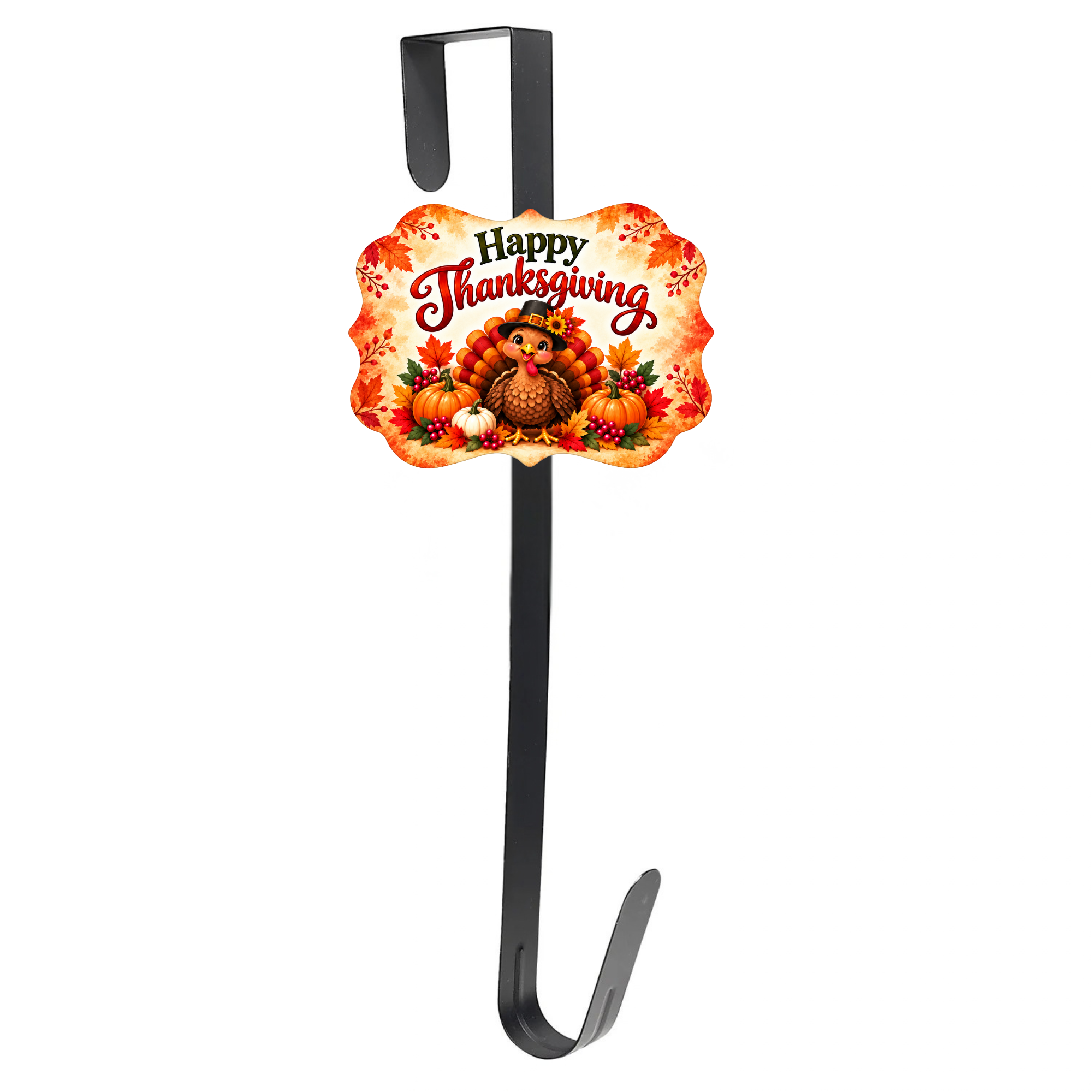 Metal Over-the-Door Autumn Door Hanger -Happy Thanksgiving