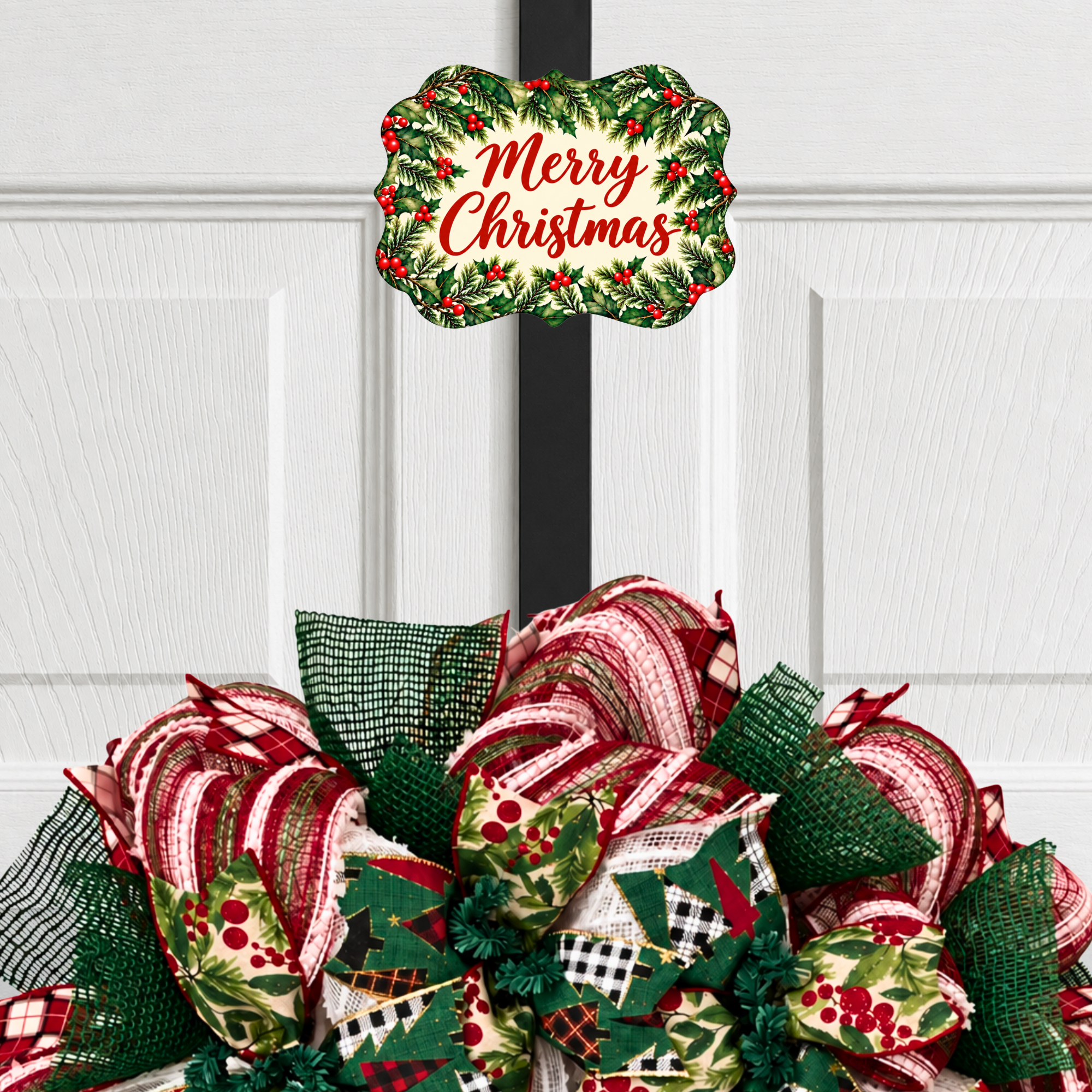 Metal Over-the-Door Hanger Bundle-Christmas, New Years, Winter Magnetic Accent