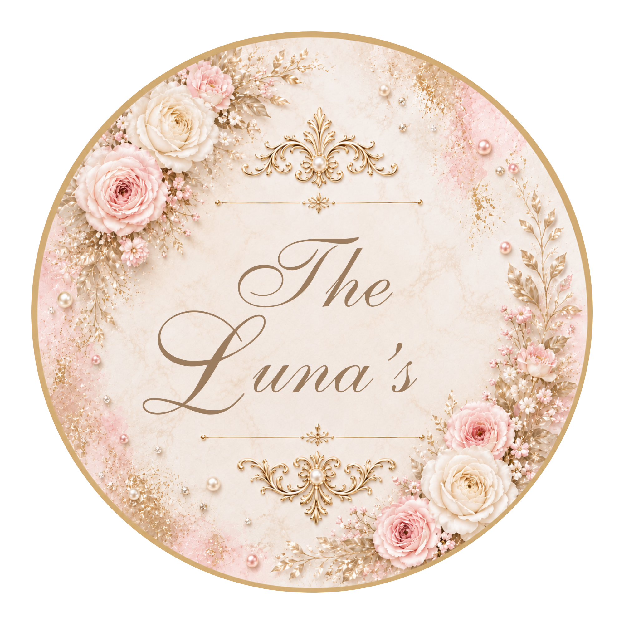 Custom Floral Decorative Sign - Blush, beige, pearl design