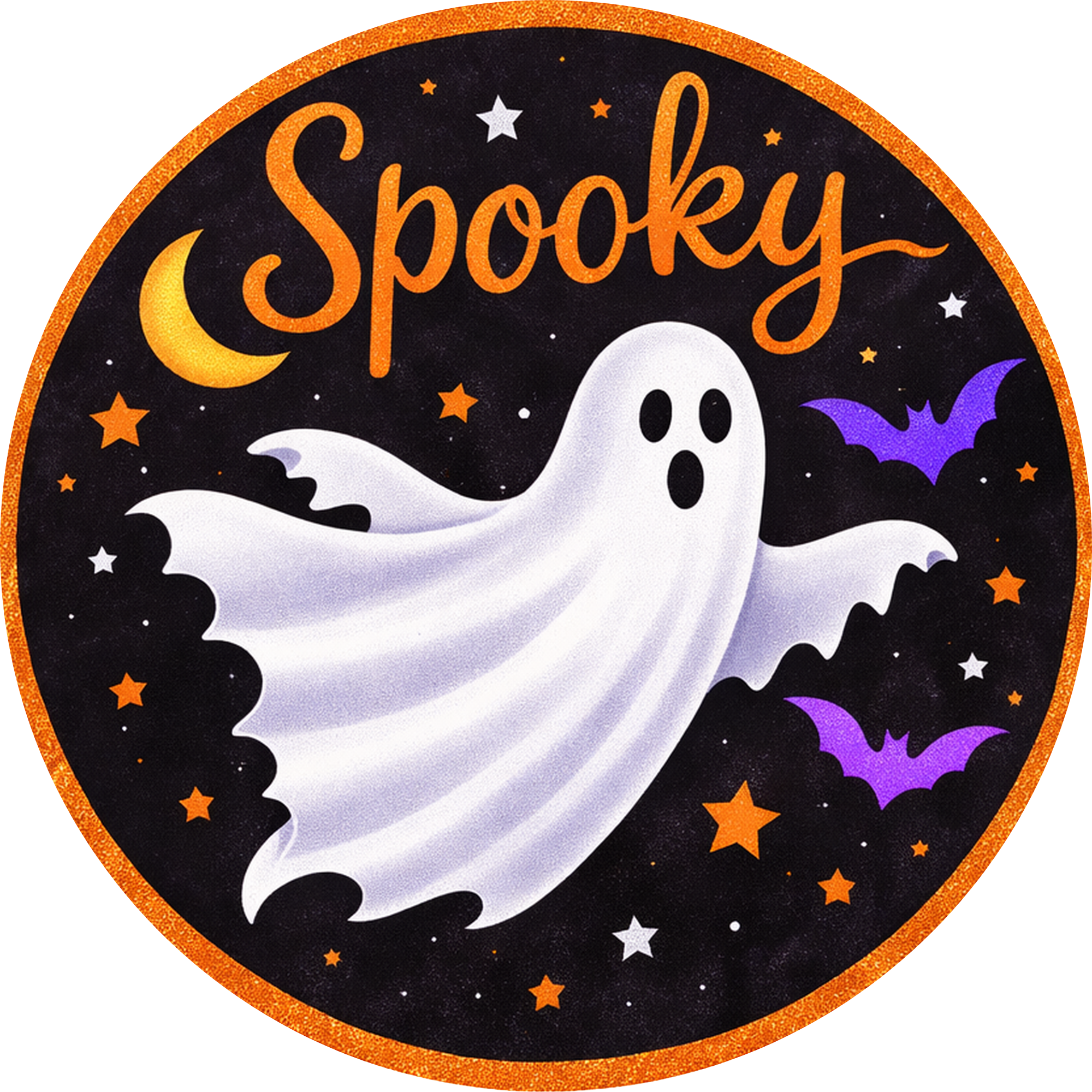 Spooky Ghost Halloween Sign or Door Hanger