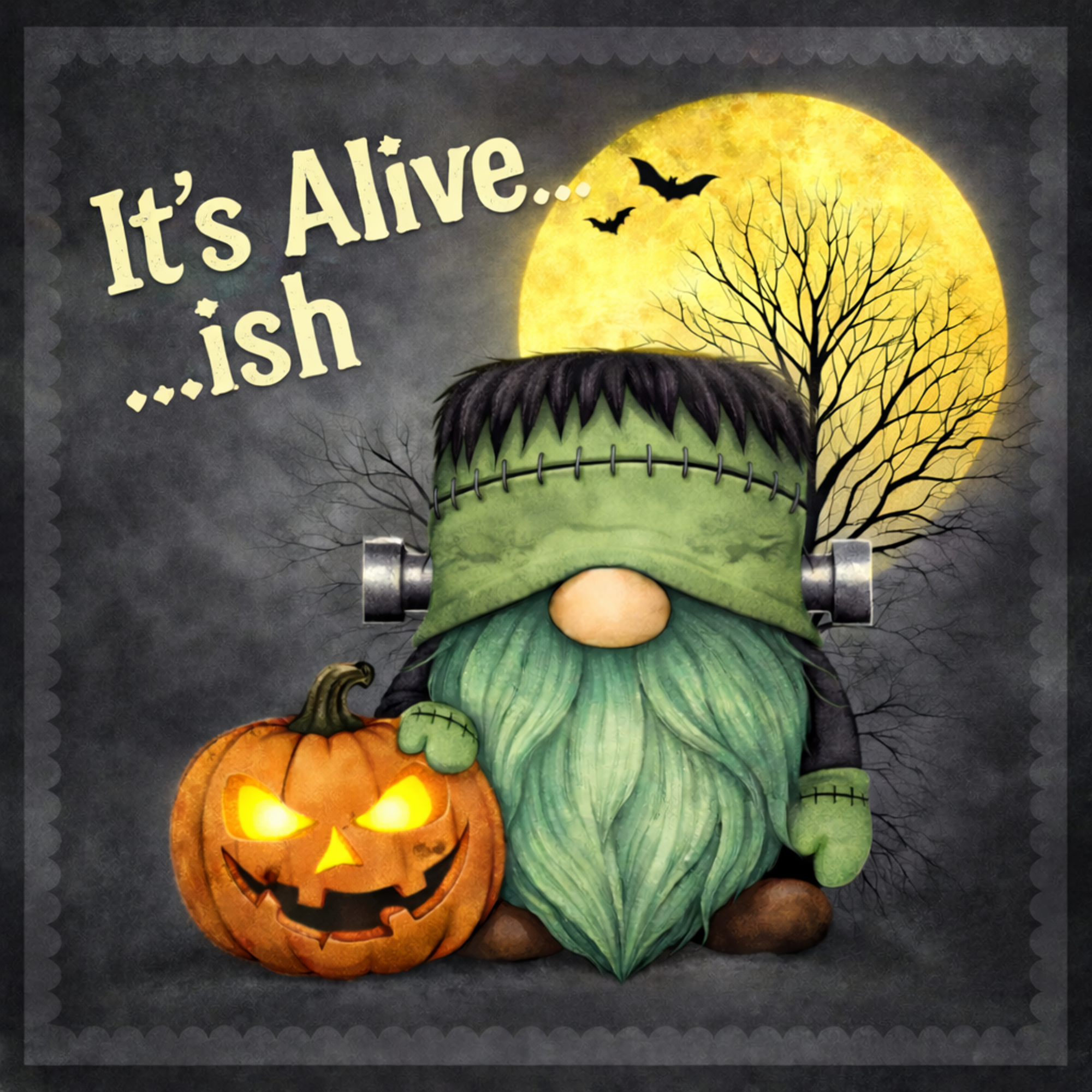 It's Alive-ish Halloween Gnome Sign or Door Hanger