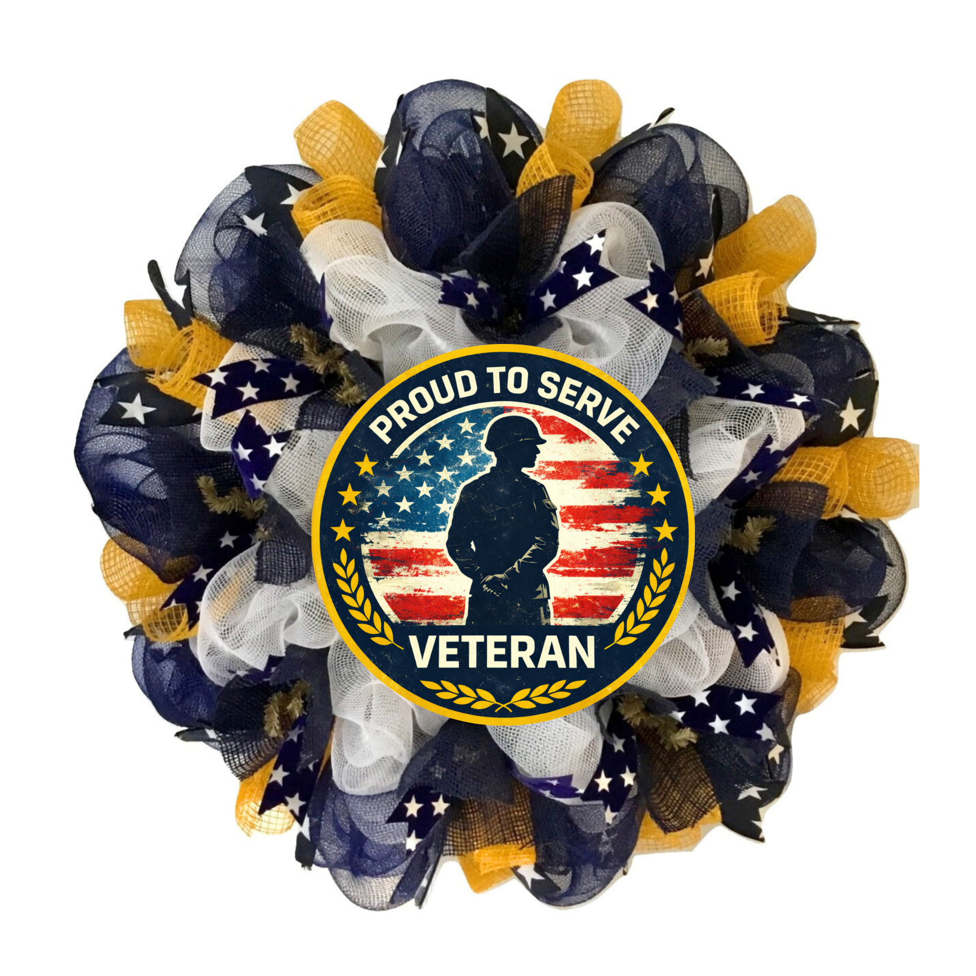 Proud To Serve Military Veteran Wreath Available in 24 inch and 28 inch diameters (Copy)