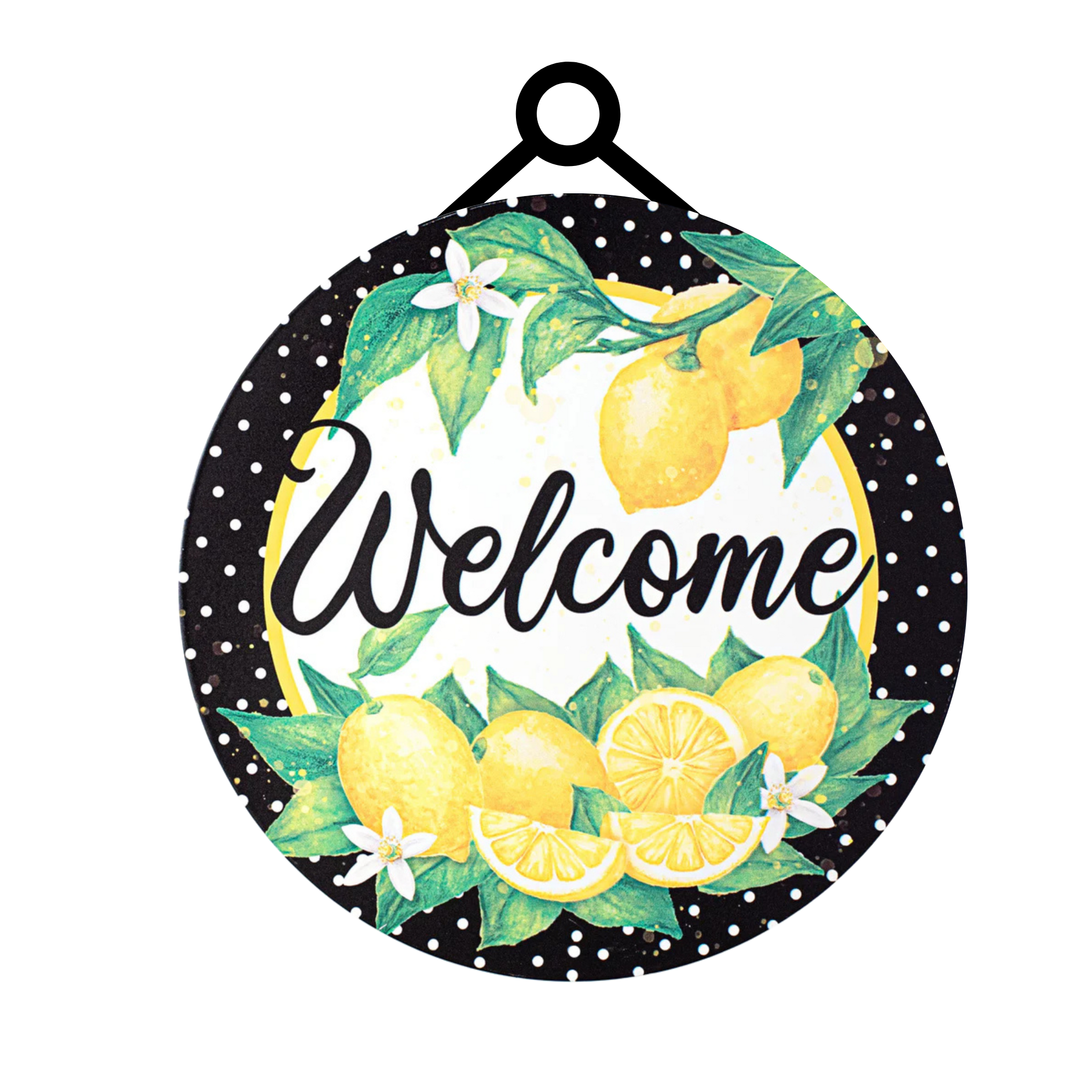 WS1955welcomelemonblackpolkadothanger2.png