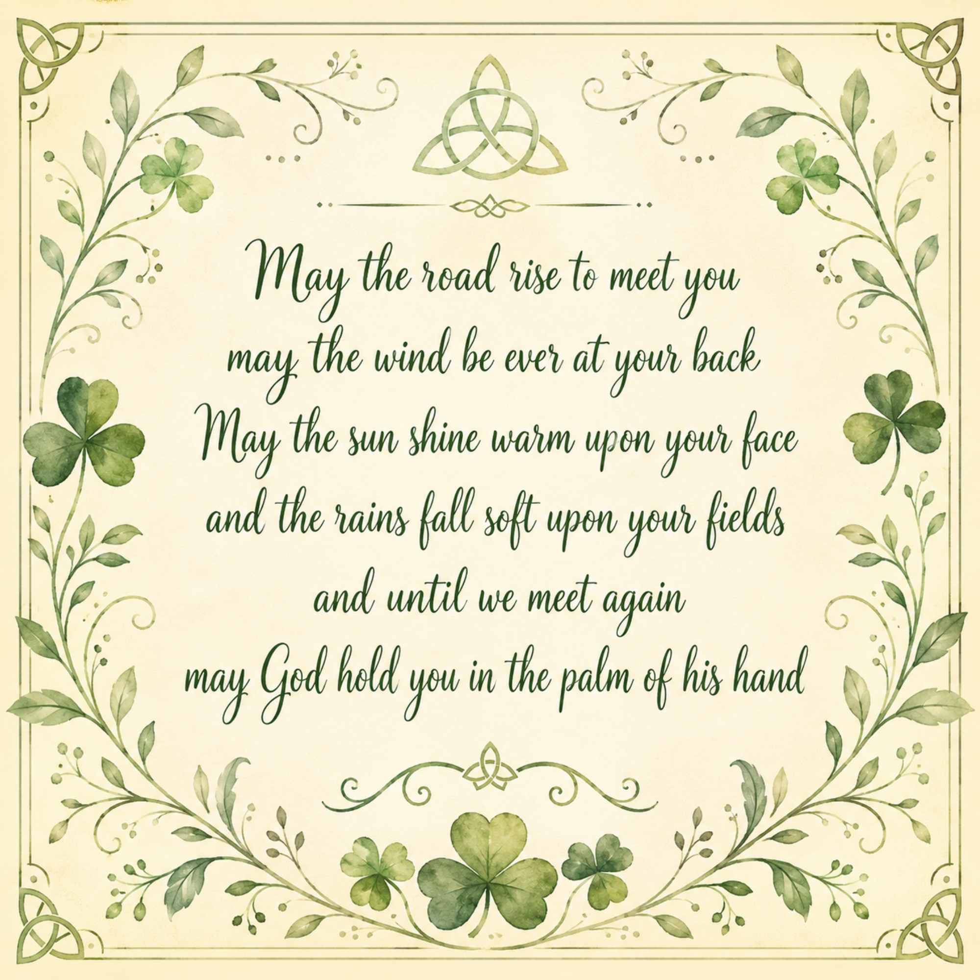 May the Road Rise to Meet You Irish Blessing Sign, Wreath Attachment or Door Hanger