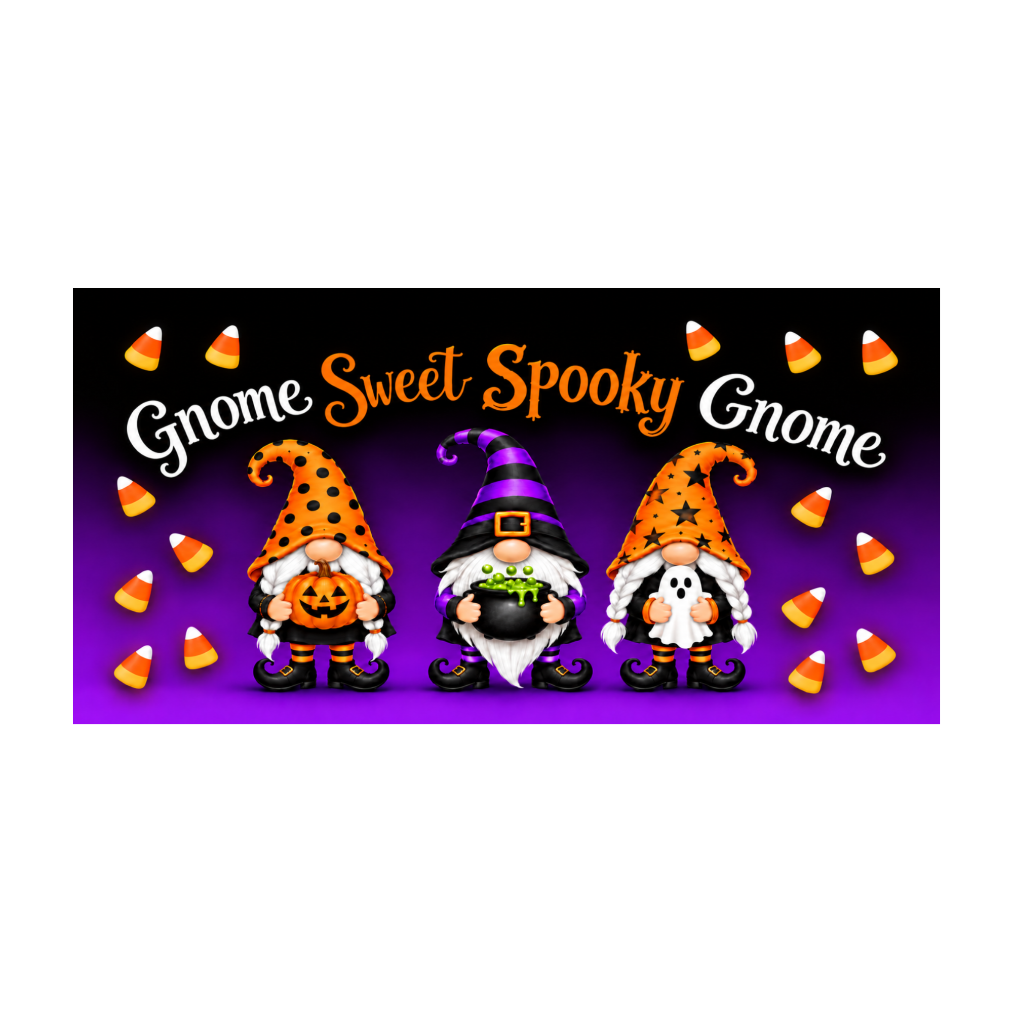 Gnome Sweet Spooky Gnome Halloween Sign or Door Hanger
