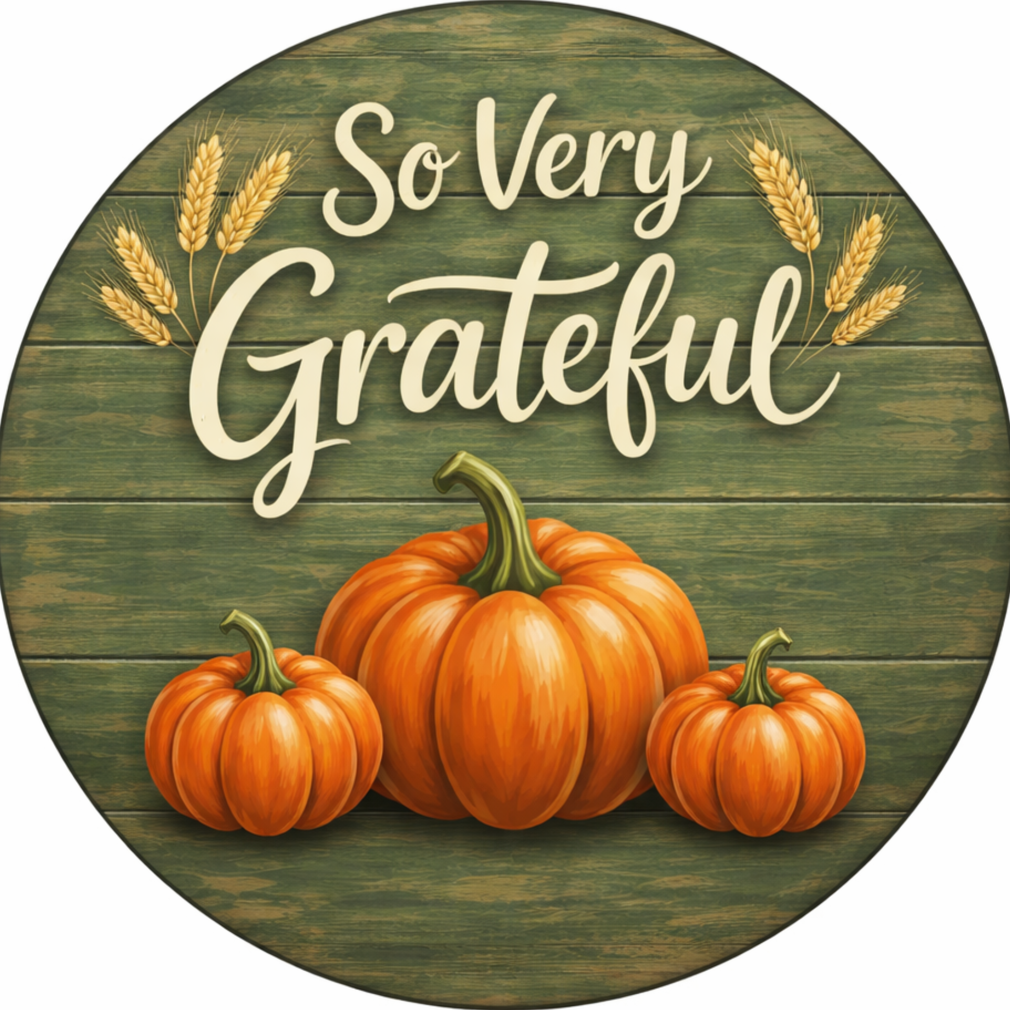 So Very Grateful Thanksgiving Sign, Wreath Attachment or Door Hanger
