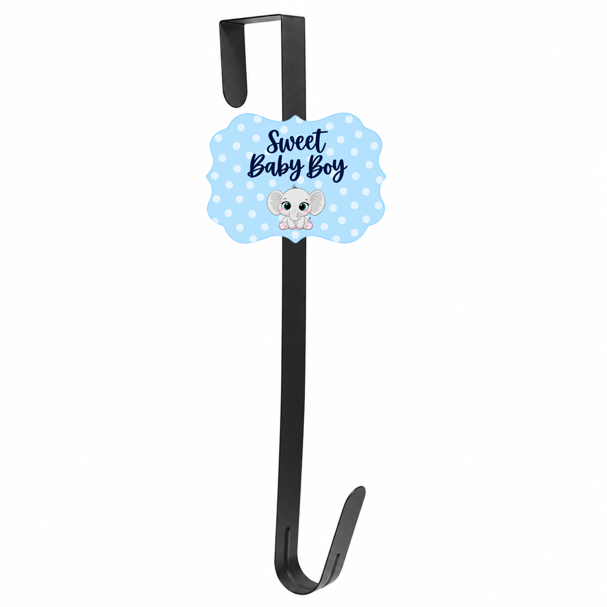 Metal Over-the-Door Holiday Door Hanger - Sweet Baby Boy