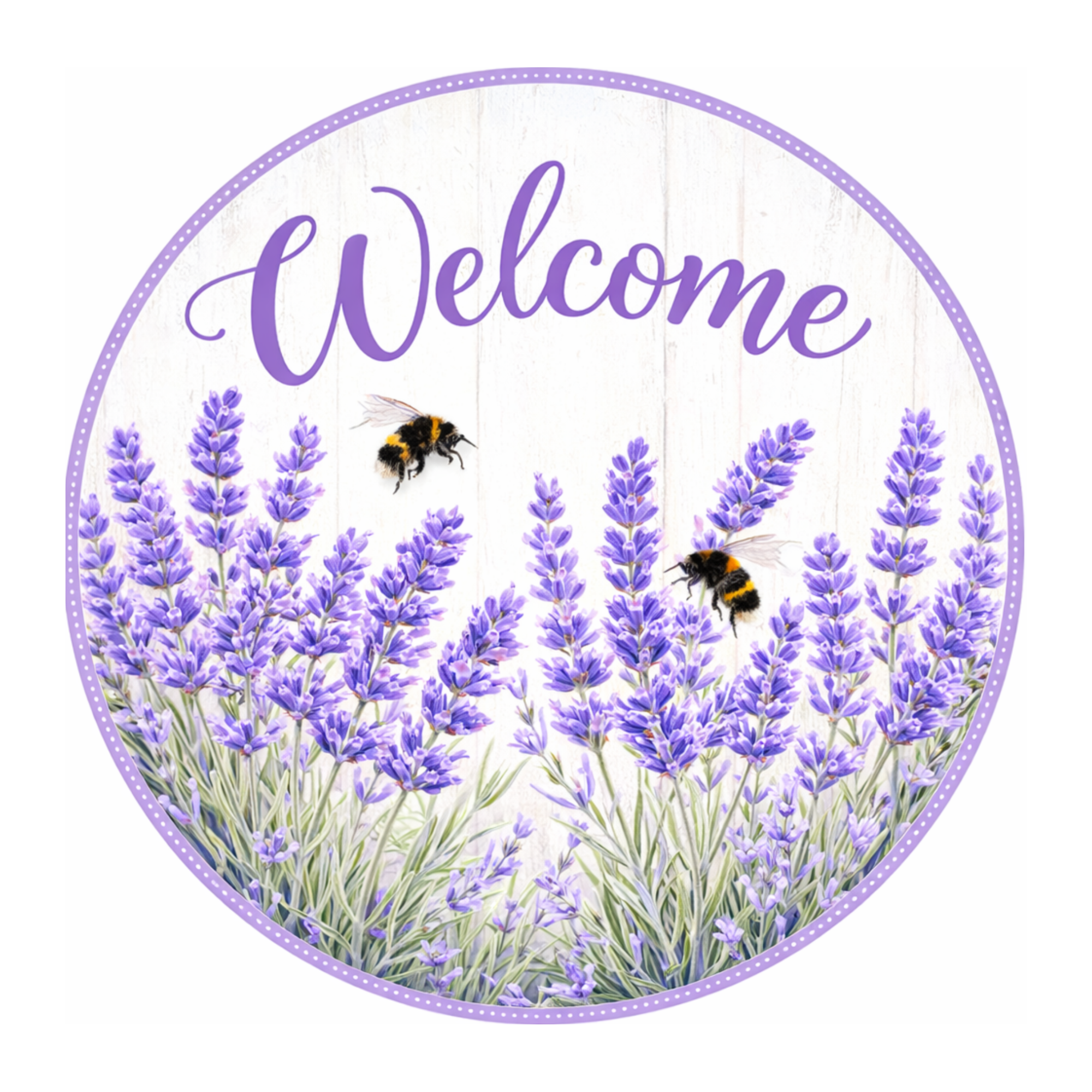 Spring Lavender Welcome Sign