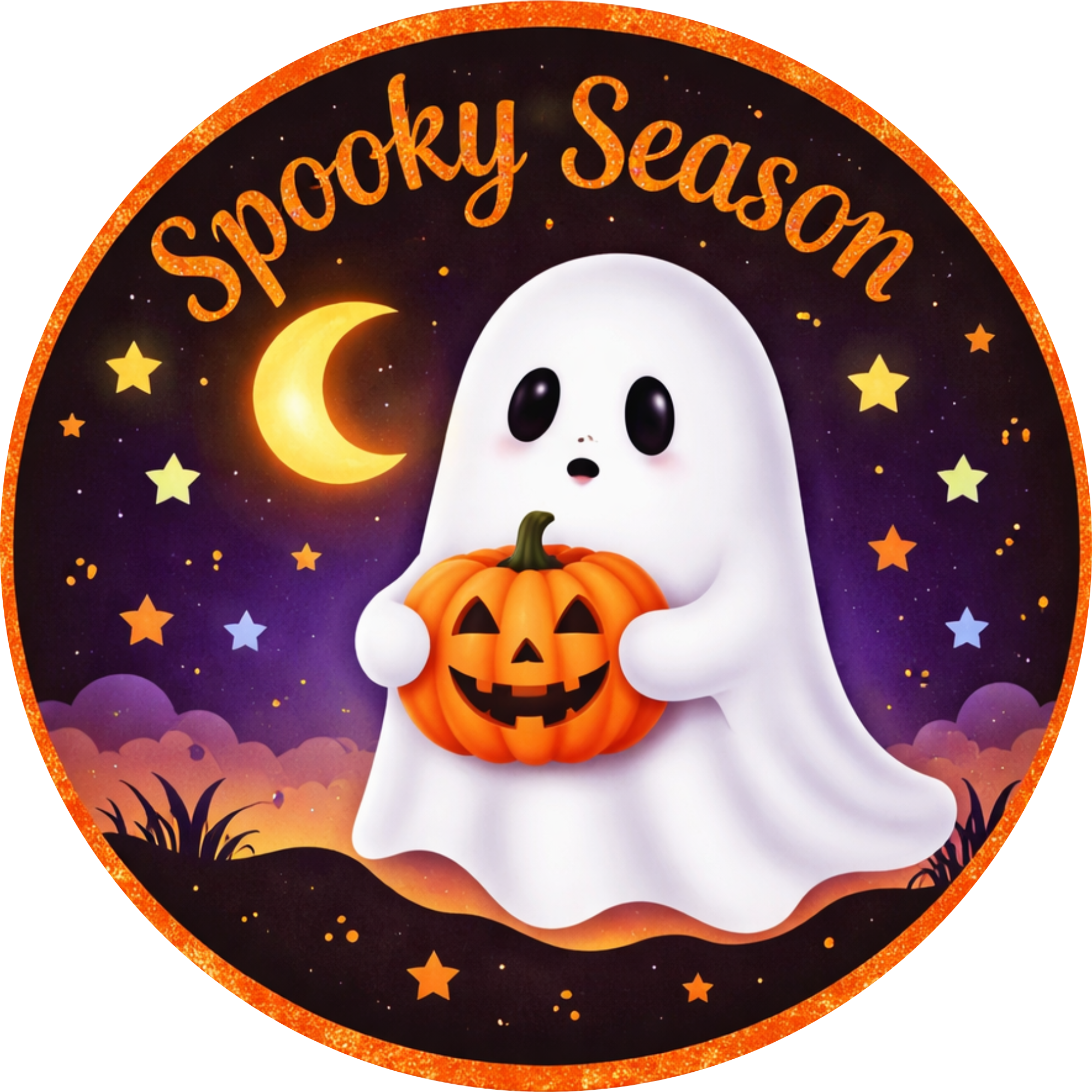 Spooky Season Ghost Halloween Sign or Door Hanger (Copy)