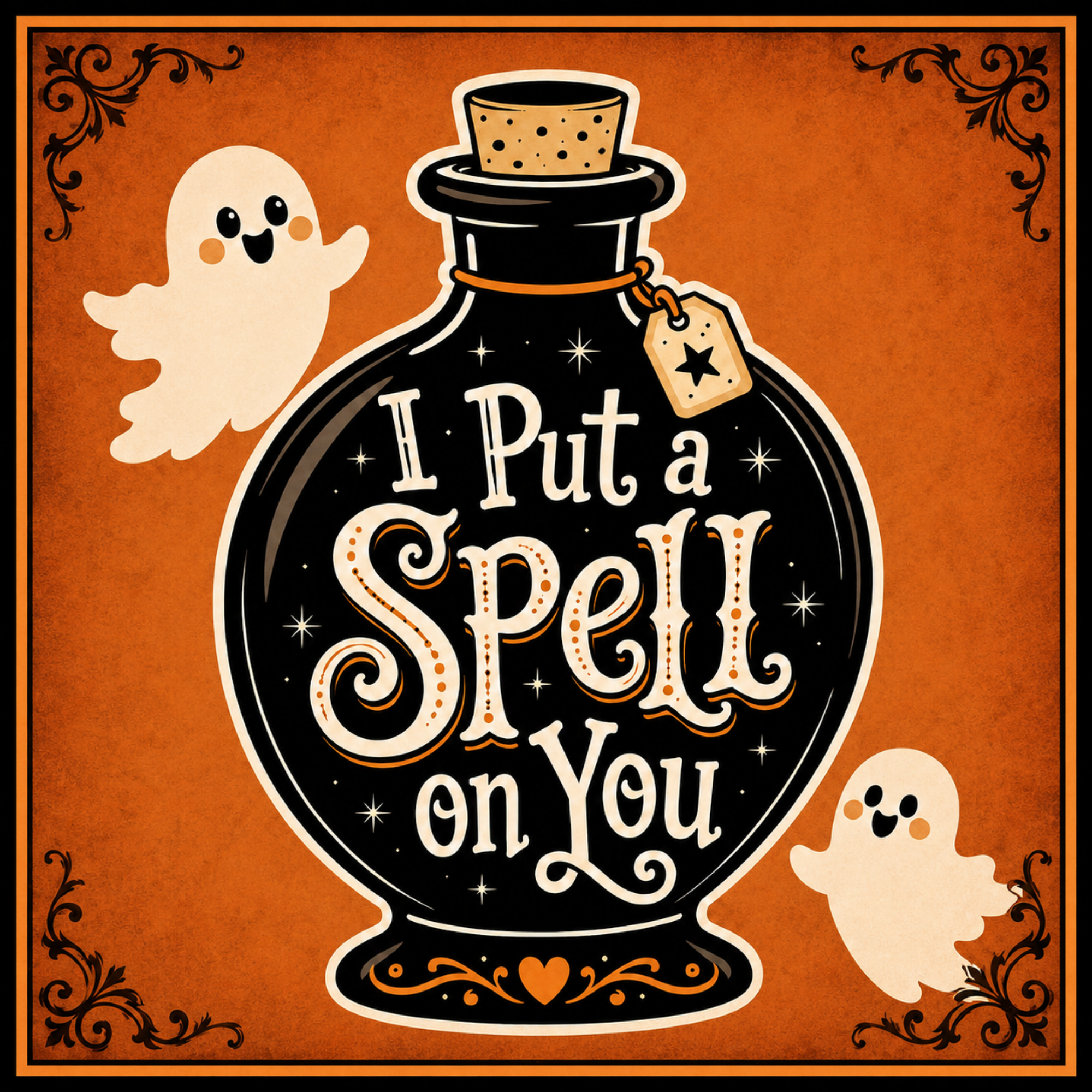 I Put A Spell On You Halloween Sign or Door Hanger