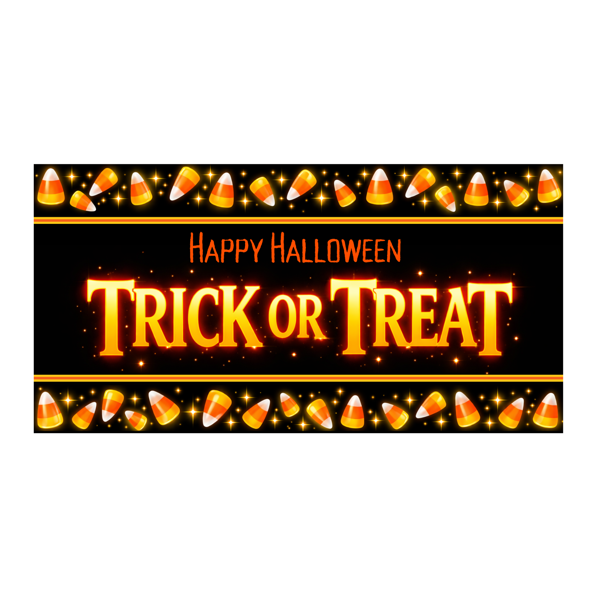 Trick or Treat Candy Corn with Spider Web Sign or Door Hanger with Spiders
