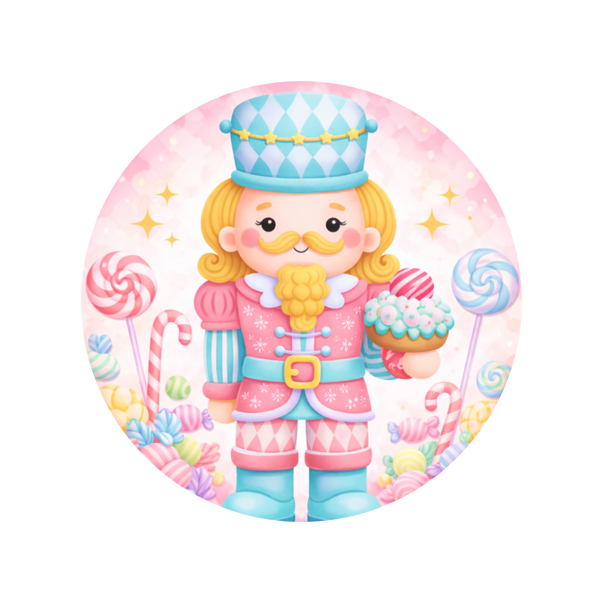 Pastel Pink Nutcracker Sign or Door Hanger