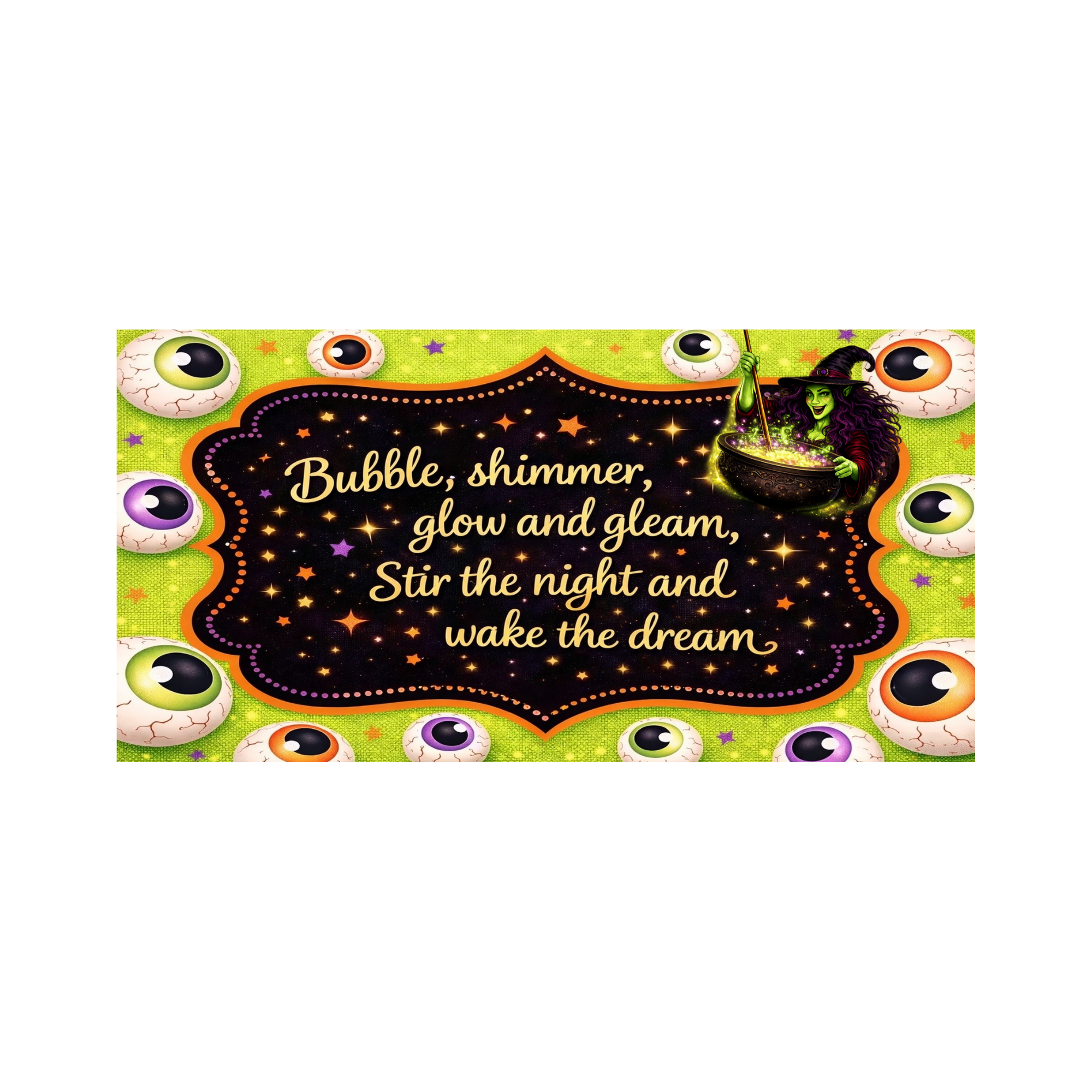 Witch's Chant Halloween Sign or Door Hanger