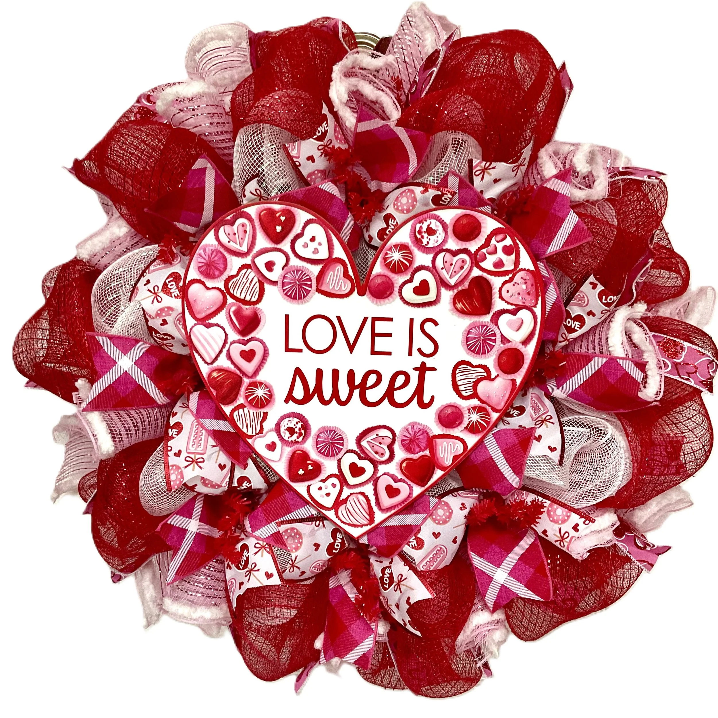 Love is Sweet Valentines Day Handmade Wreath