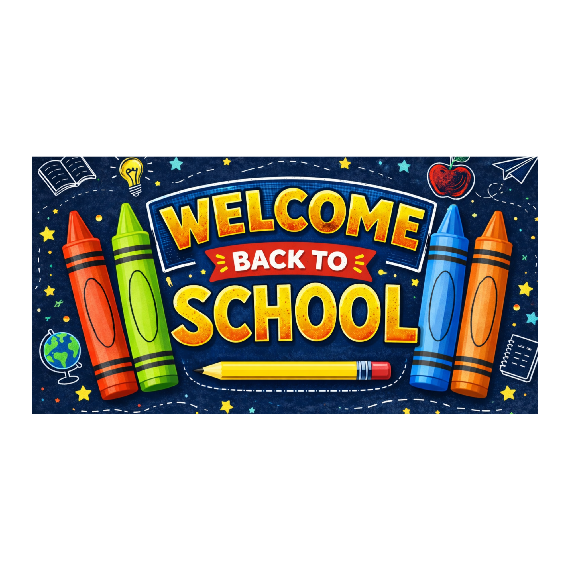 Welcome Back to School, Wreath Attachment, Decorative Sign or Door Hanger