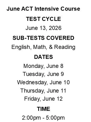 June ACT Intensive Course (Afternoon Session, Week 2)