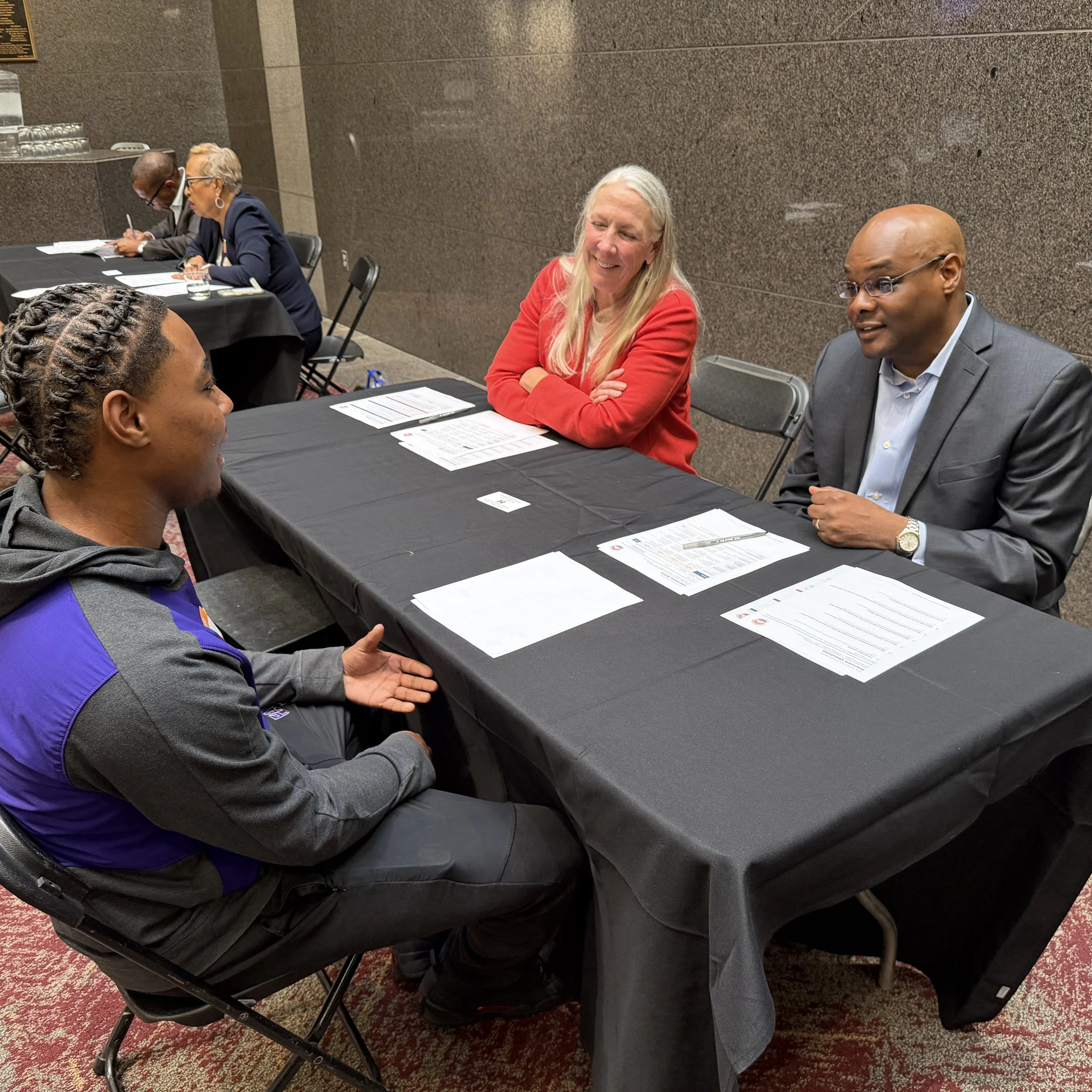 Rotary Teams Up with Rotaract, Kiwanis and Community Foundation to Facilitate Mock Interviews with Birmingham Promise Students