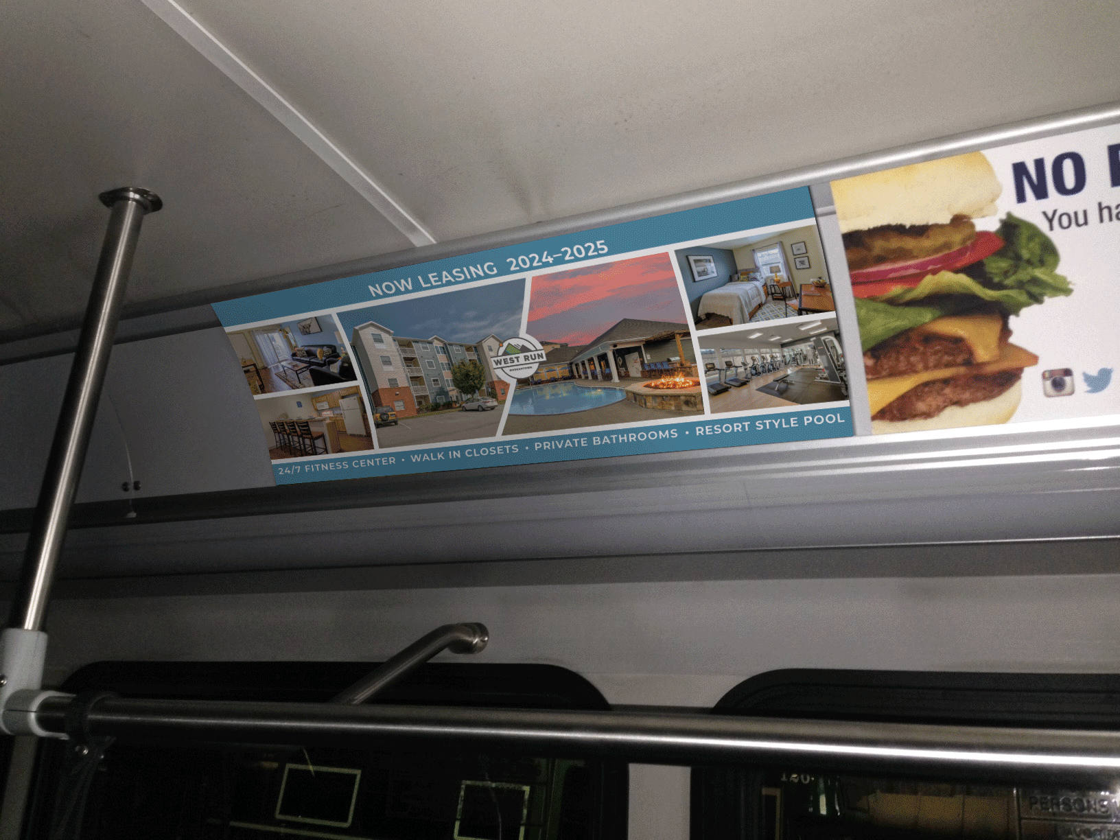 Photo of Printed Ad in Bus