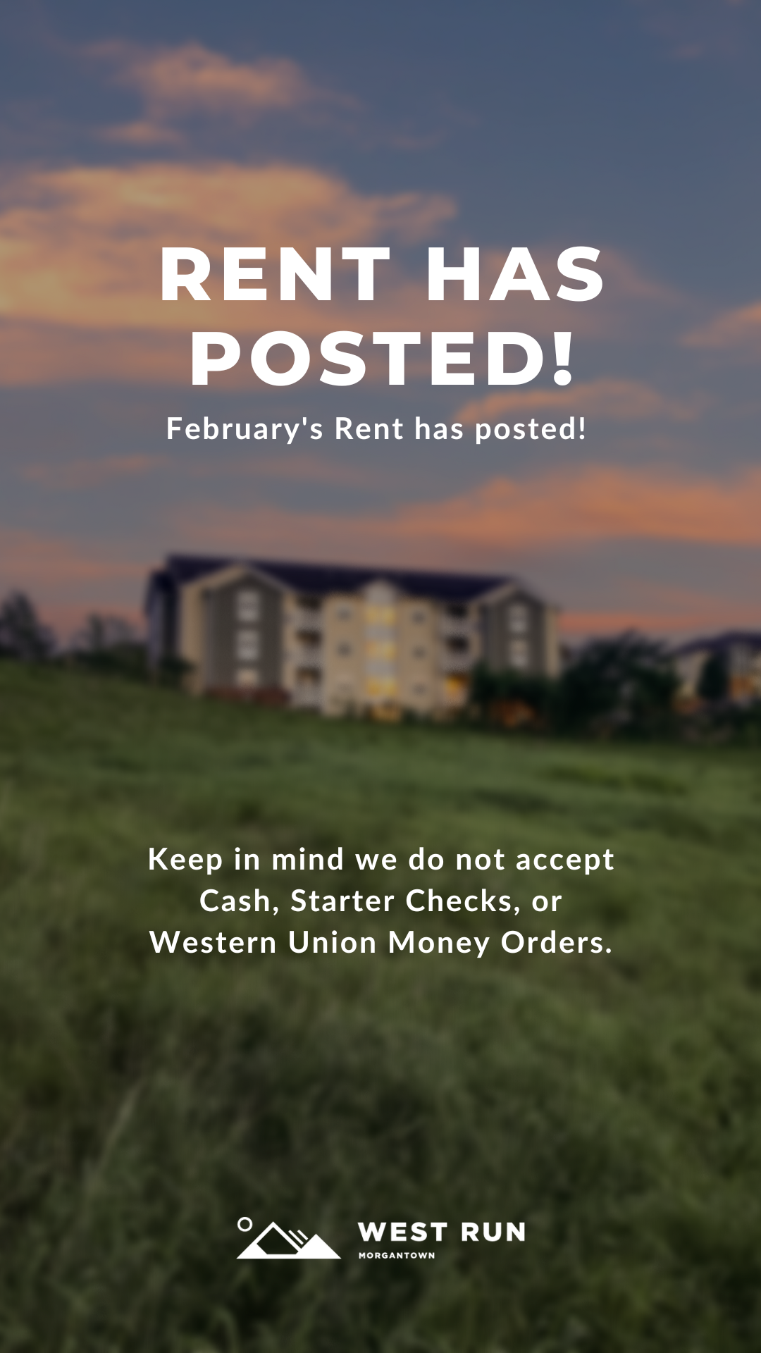 Rent Due Insta Story