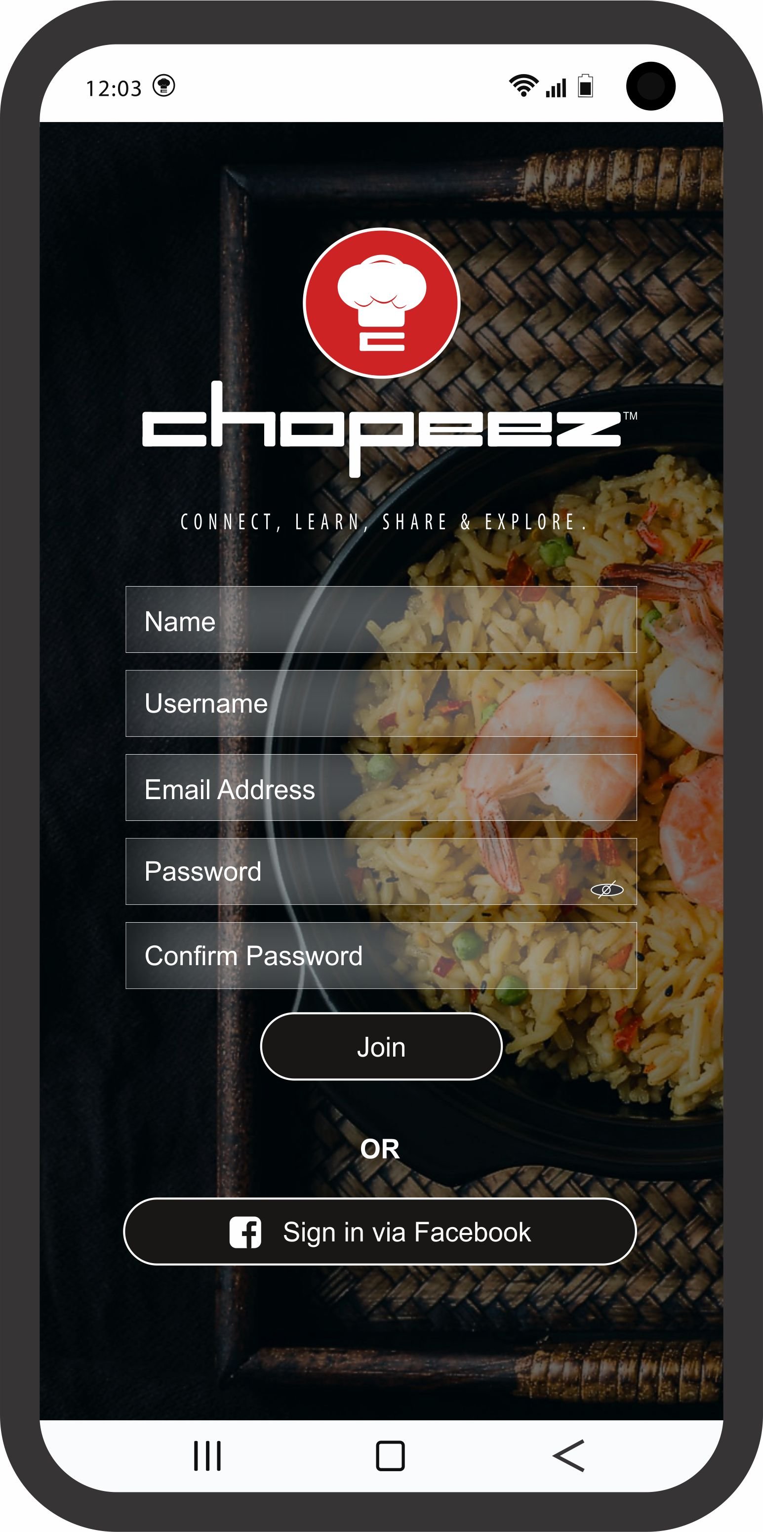 Sign Up Screen
