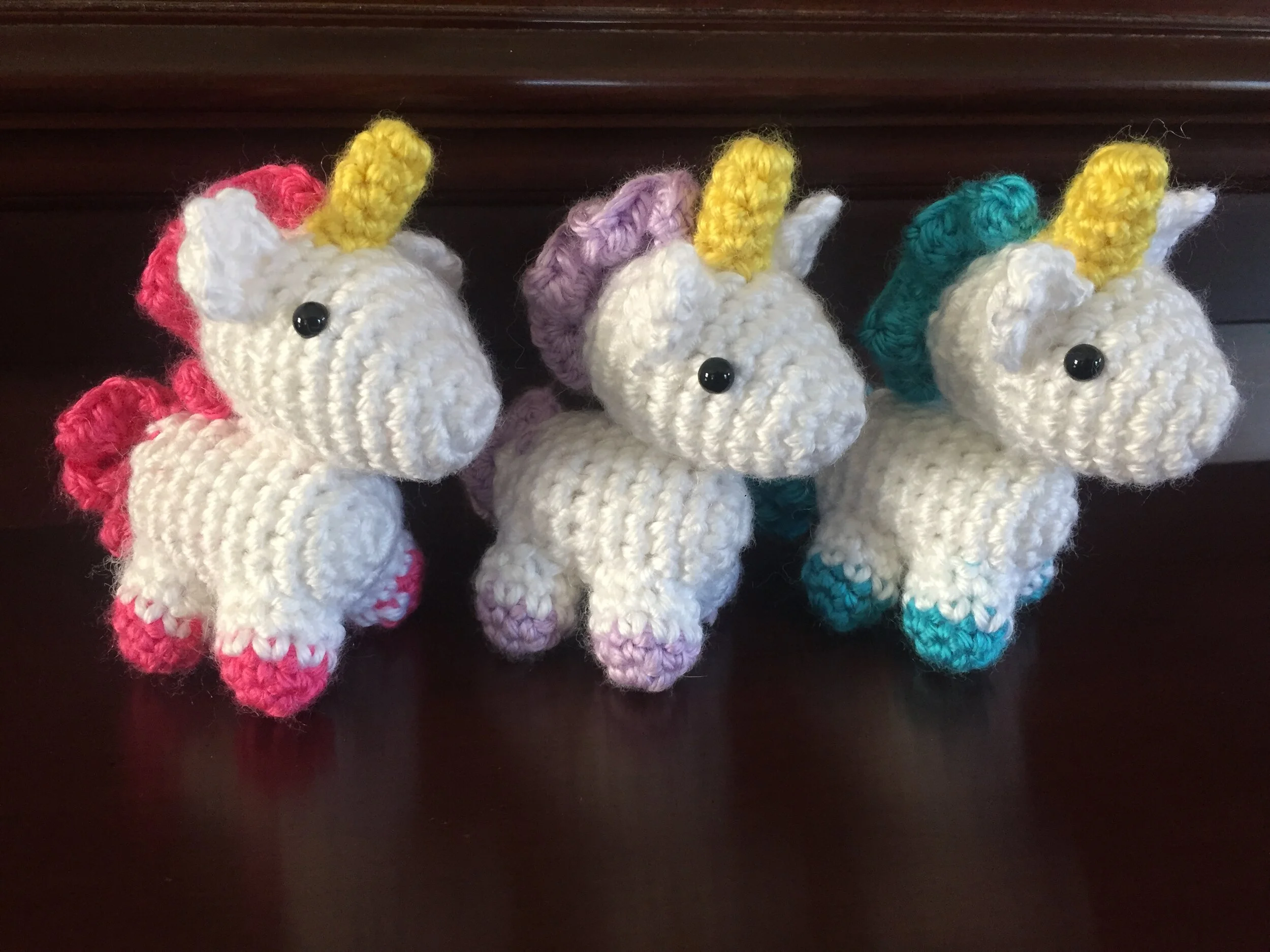 Crochet unicorns trio.JPG