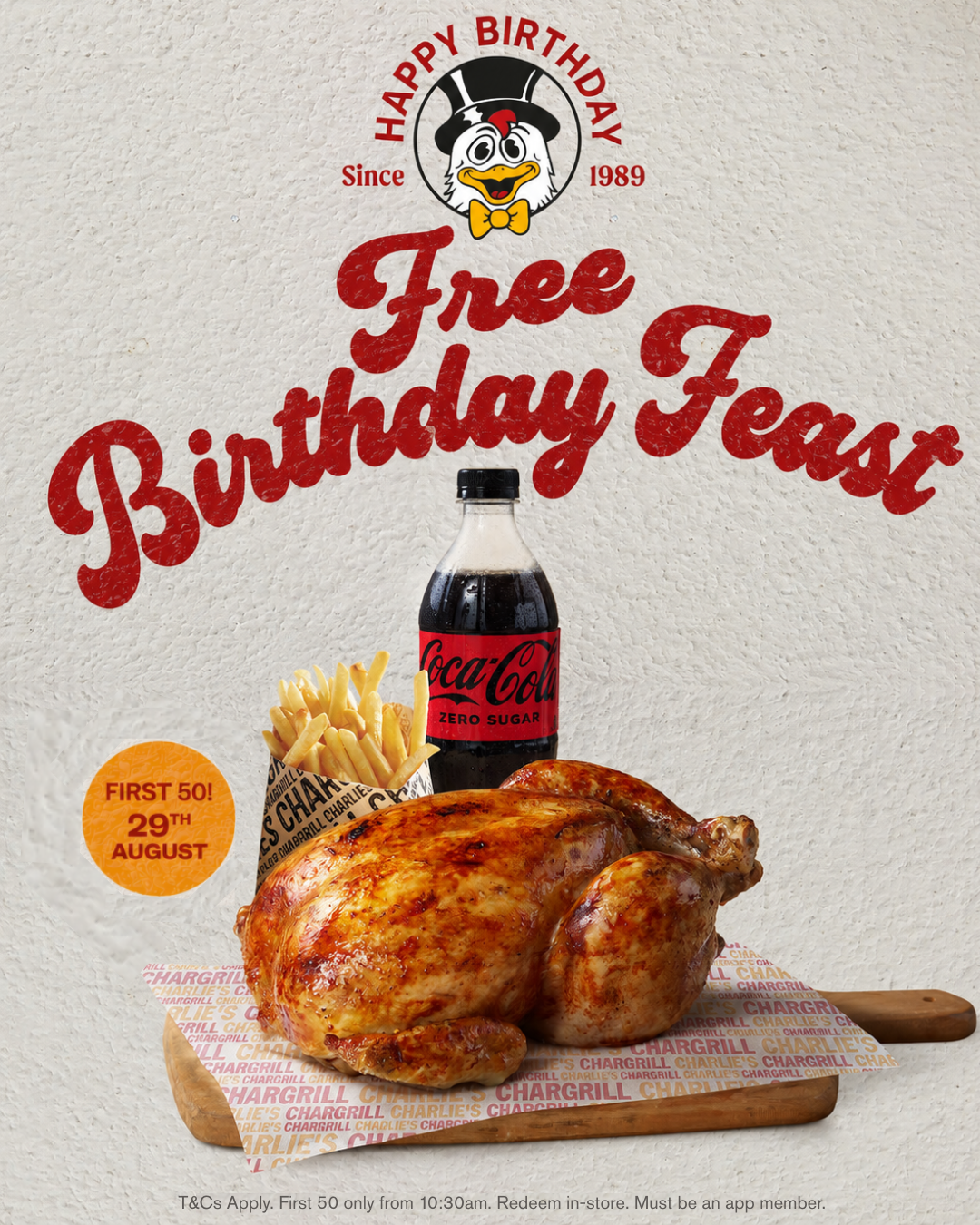 Chargrill Charlies Birthday Offers!