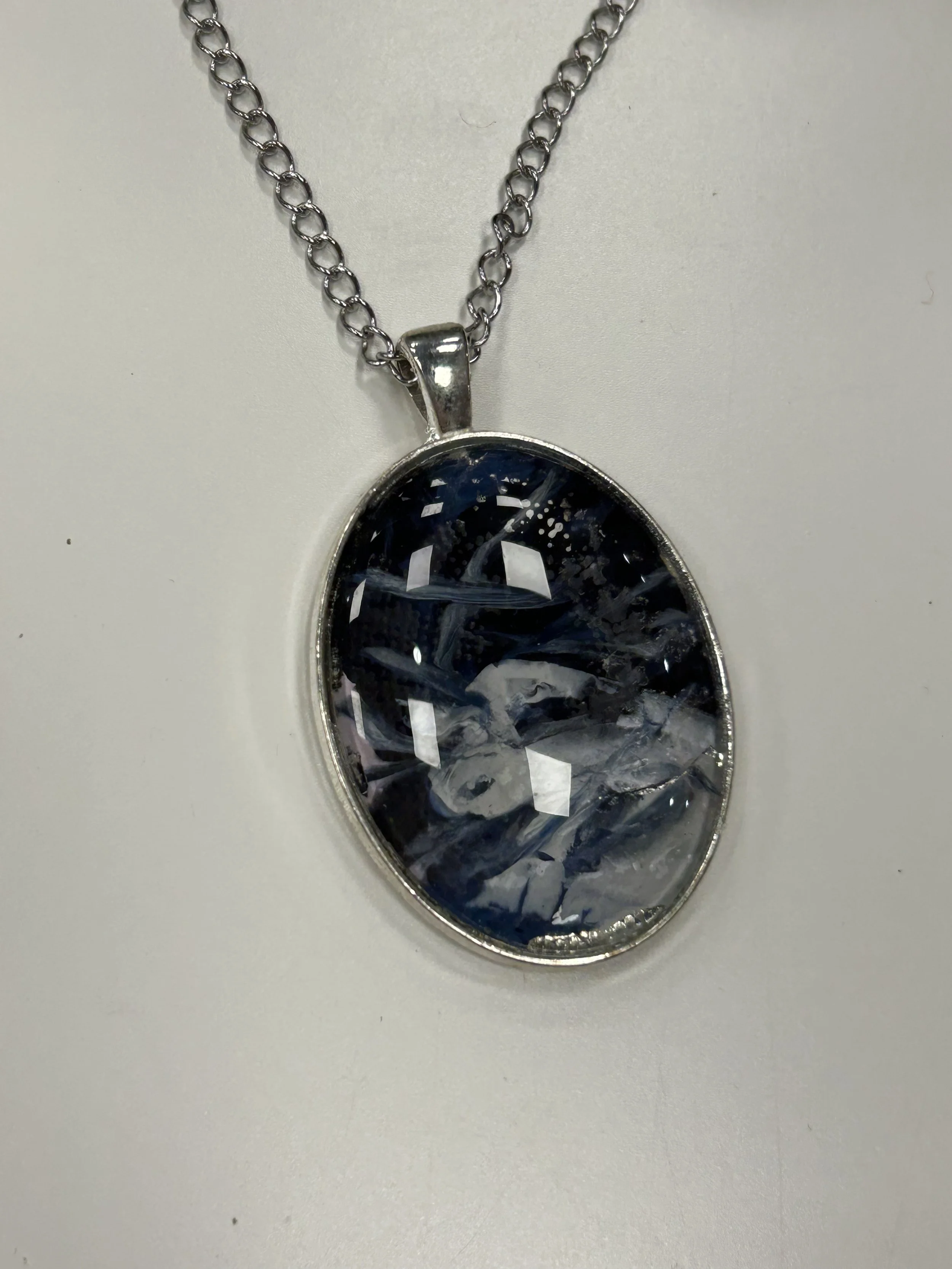 Large Oval Pendant Necklace - Free Shipping