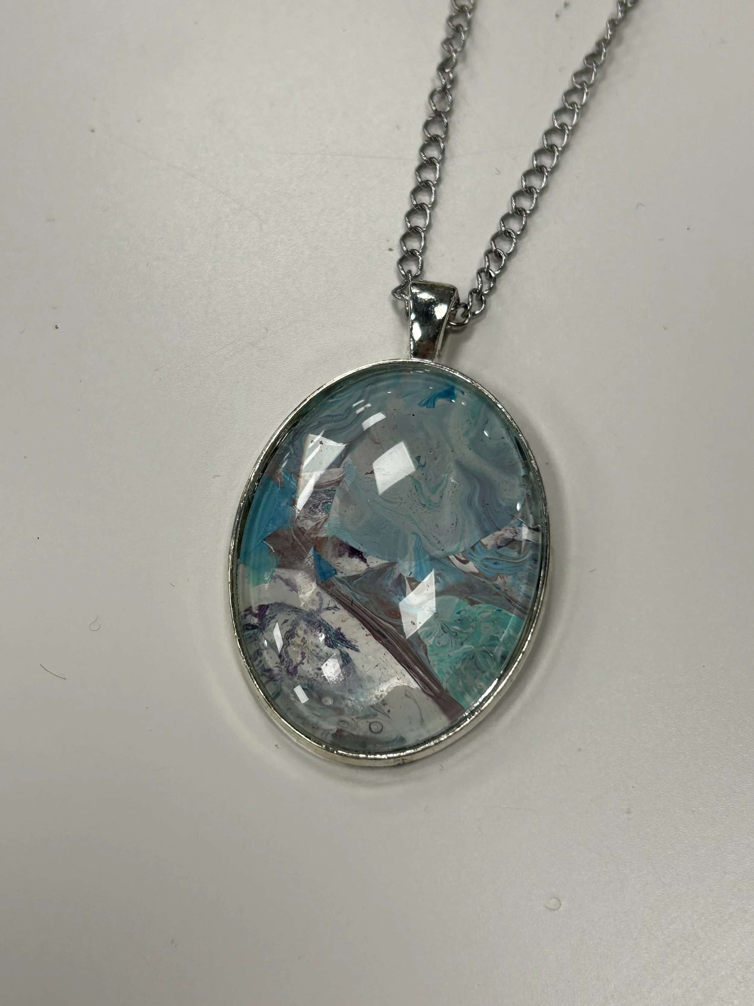 Large Oval Pendant Necklace - Free Shipping