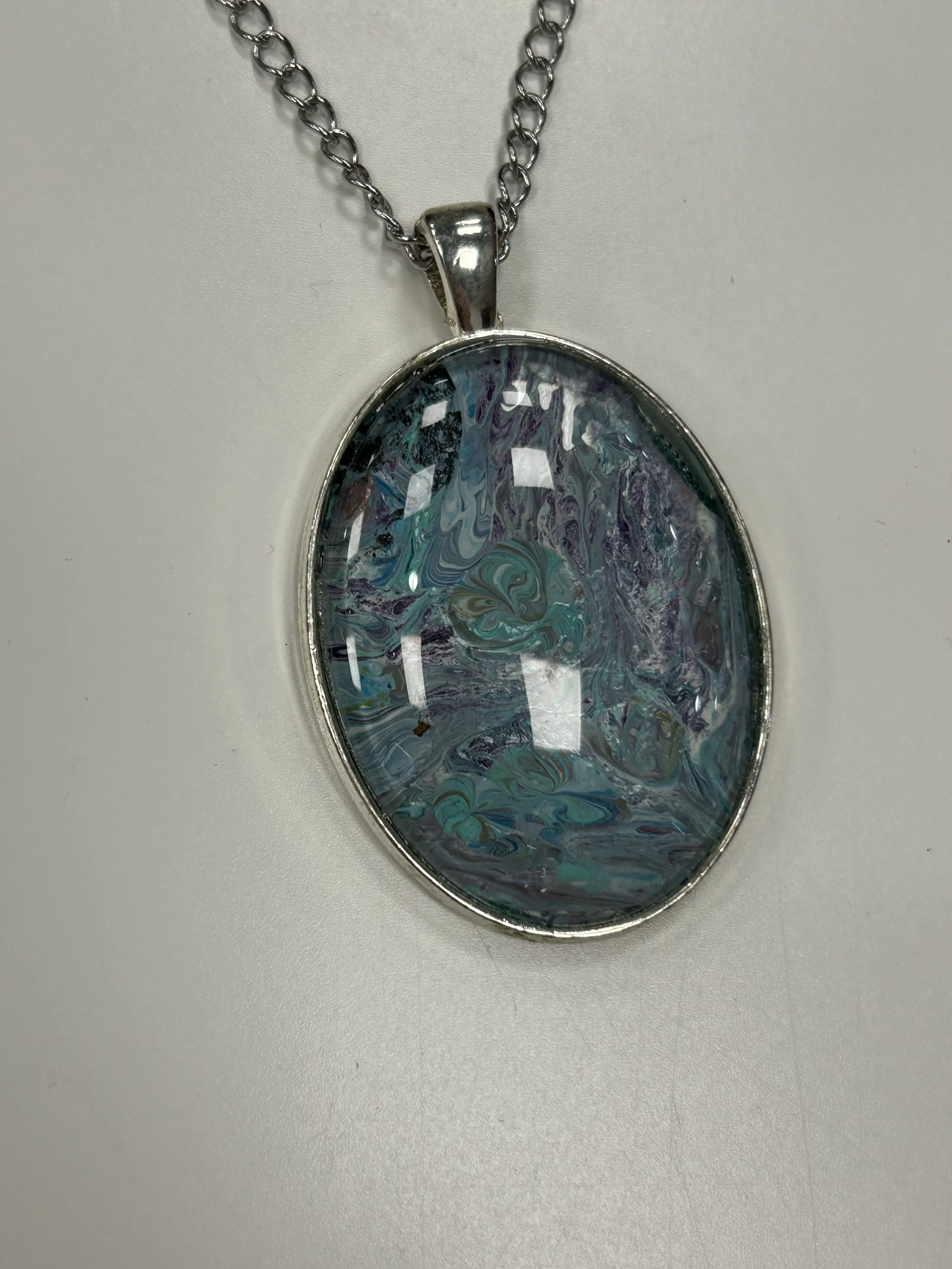 Large Oval Pendant Necklace - Free Shipping