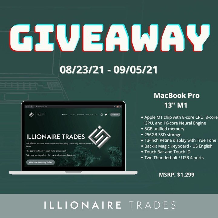 🤑 HOW TO ENTER:
1. Follow Illionaire Trades
2. Like this post
3. Share to your story (screenshot for proof).
4. Tag a friend in the comments to be counted as an entry.

Multiple Entries Allowed

🚨 We will be choosing (1) winner! 

&nbsp;US Resident
