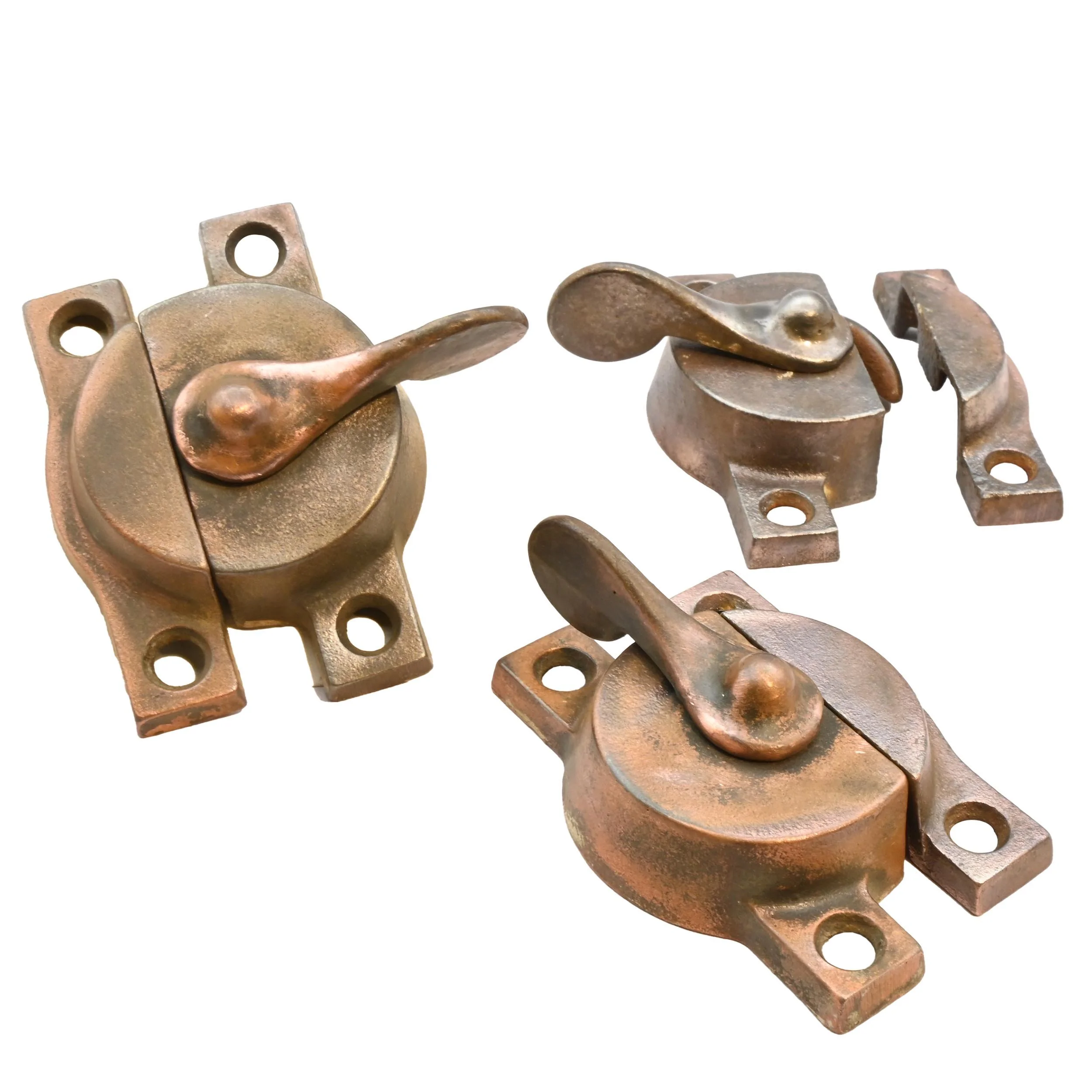 25857 sash lock cast iron with copper gilt 1.jpg
