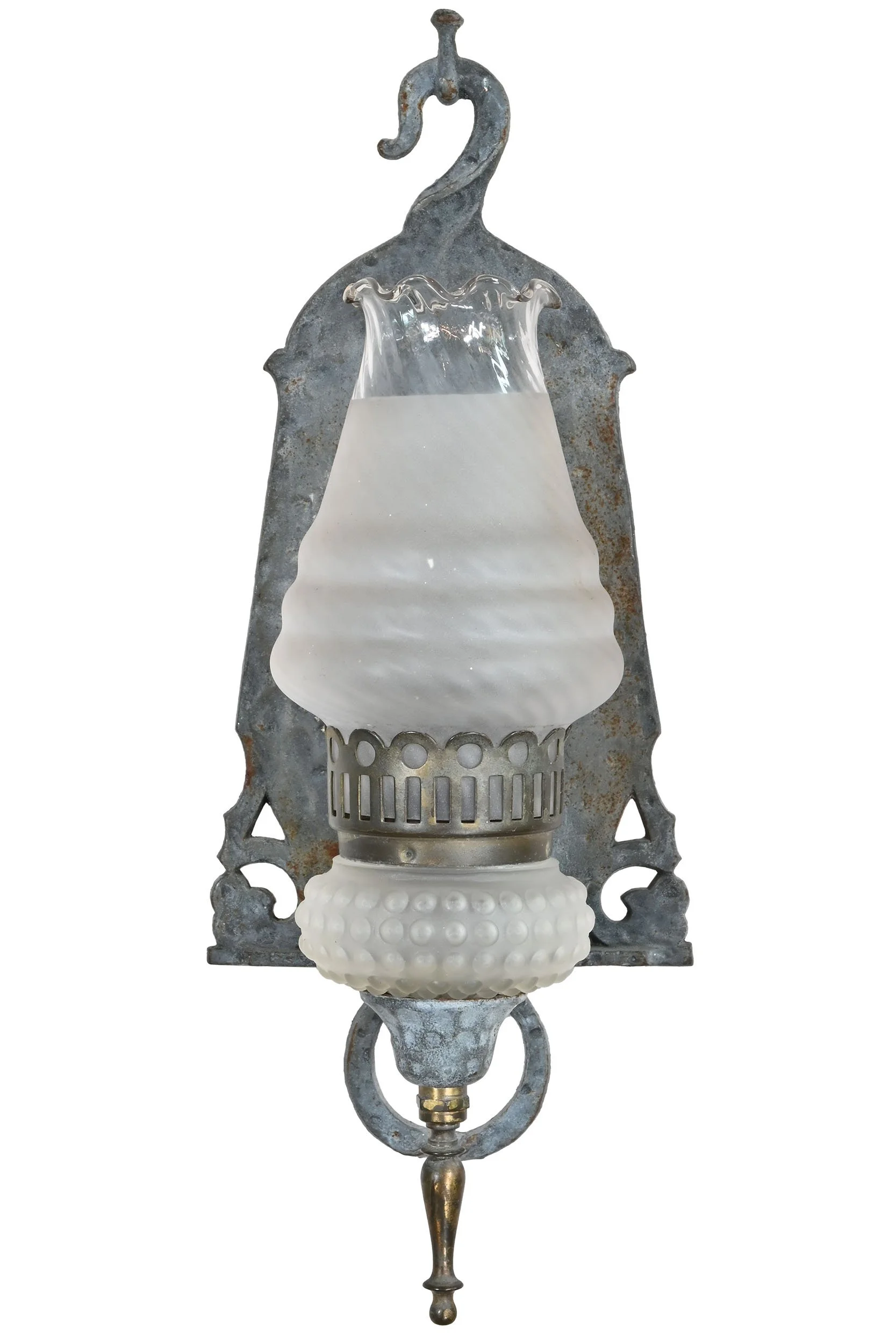 27778 virden hammered cast iron single shade sconce pair 1.jpg