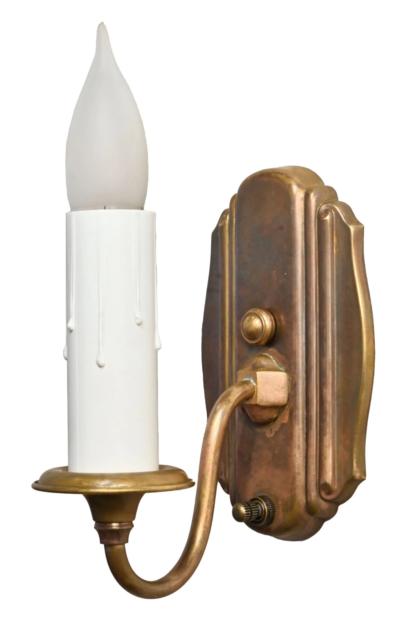 27070 pair of petite brass single candle sconces 2.jpg